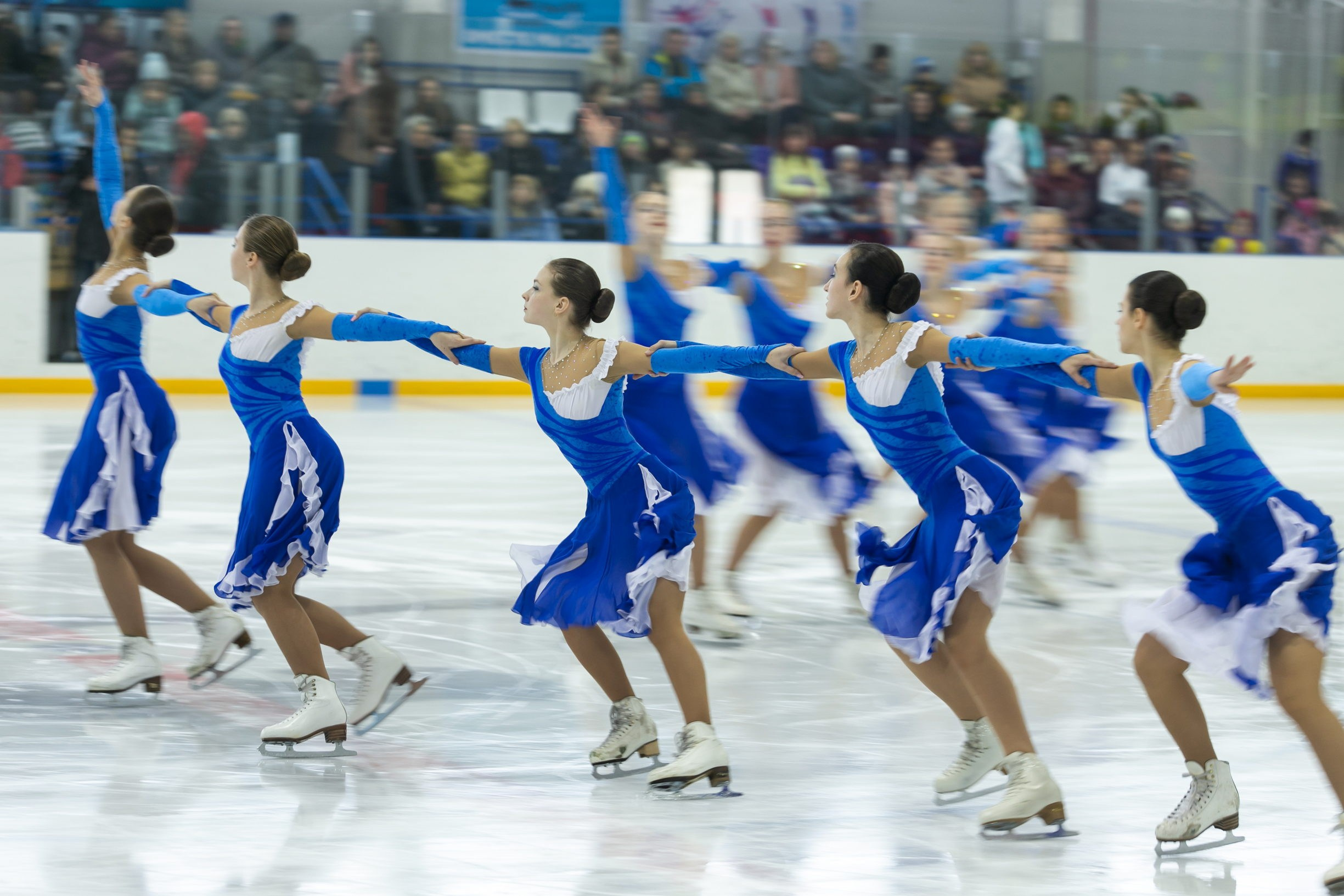 спортивная фотография, фигурное катание, синхронное фигурное катание