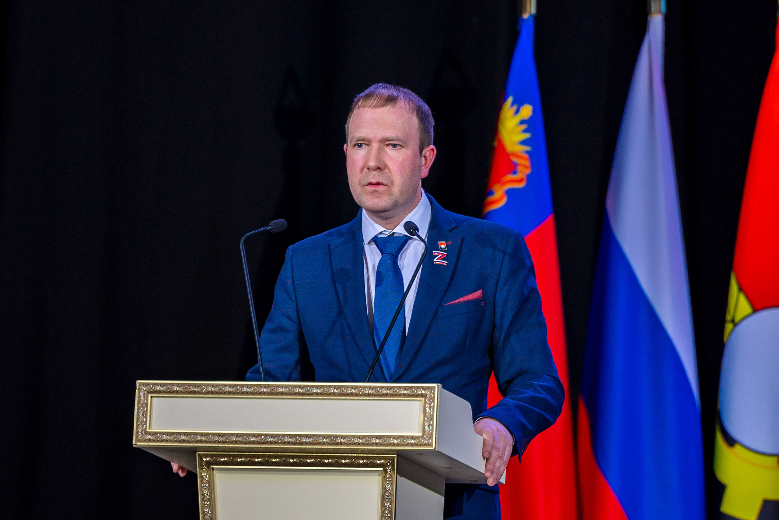 Выступление главы города Кемерово Дмитрия Анисимова. Фотограф Князев Сергей
