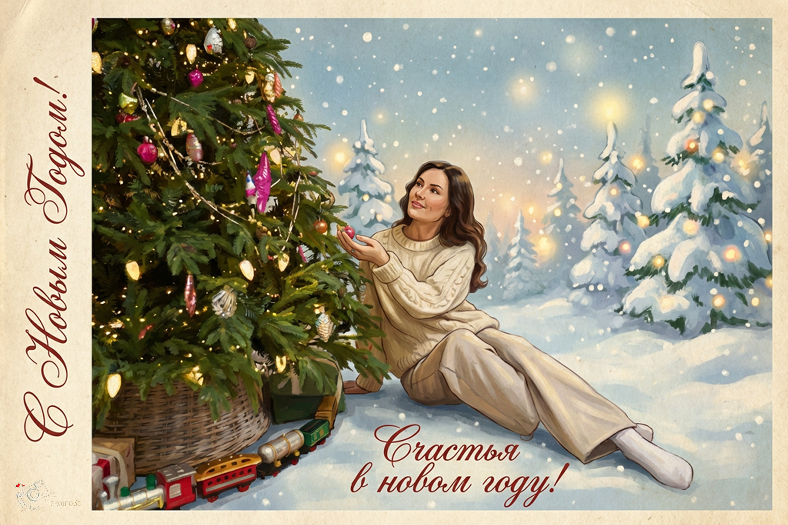 Винтажные новогодние открытки. Ольга Чёкотова (Фотограф Кострома)