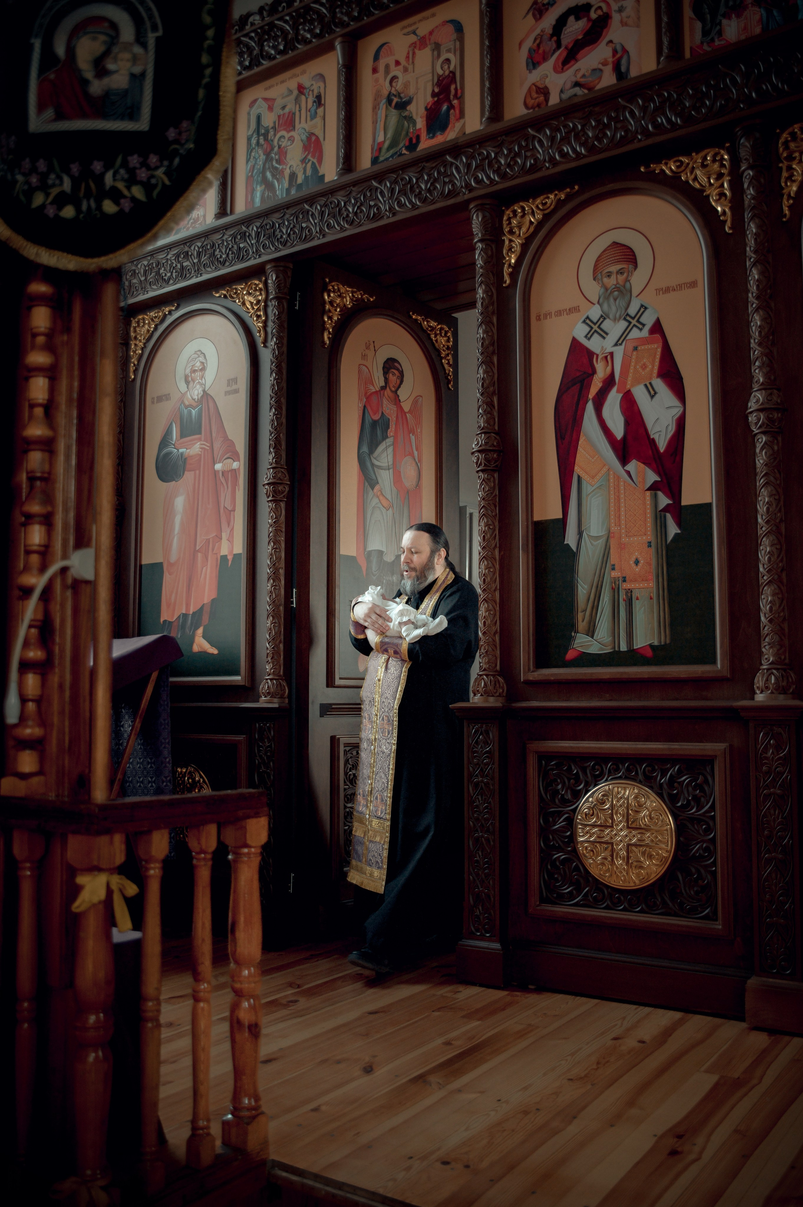 Таинство Крещения Александра. Храм Николая Чудотворца г. Краснослободск. Церковный, семейный и репортажный фотограф Волгоград, Волжский