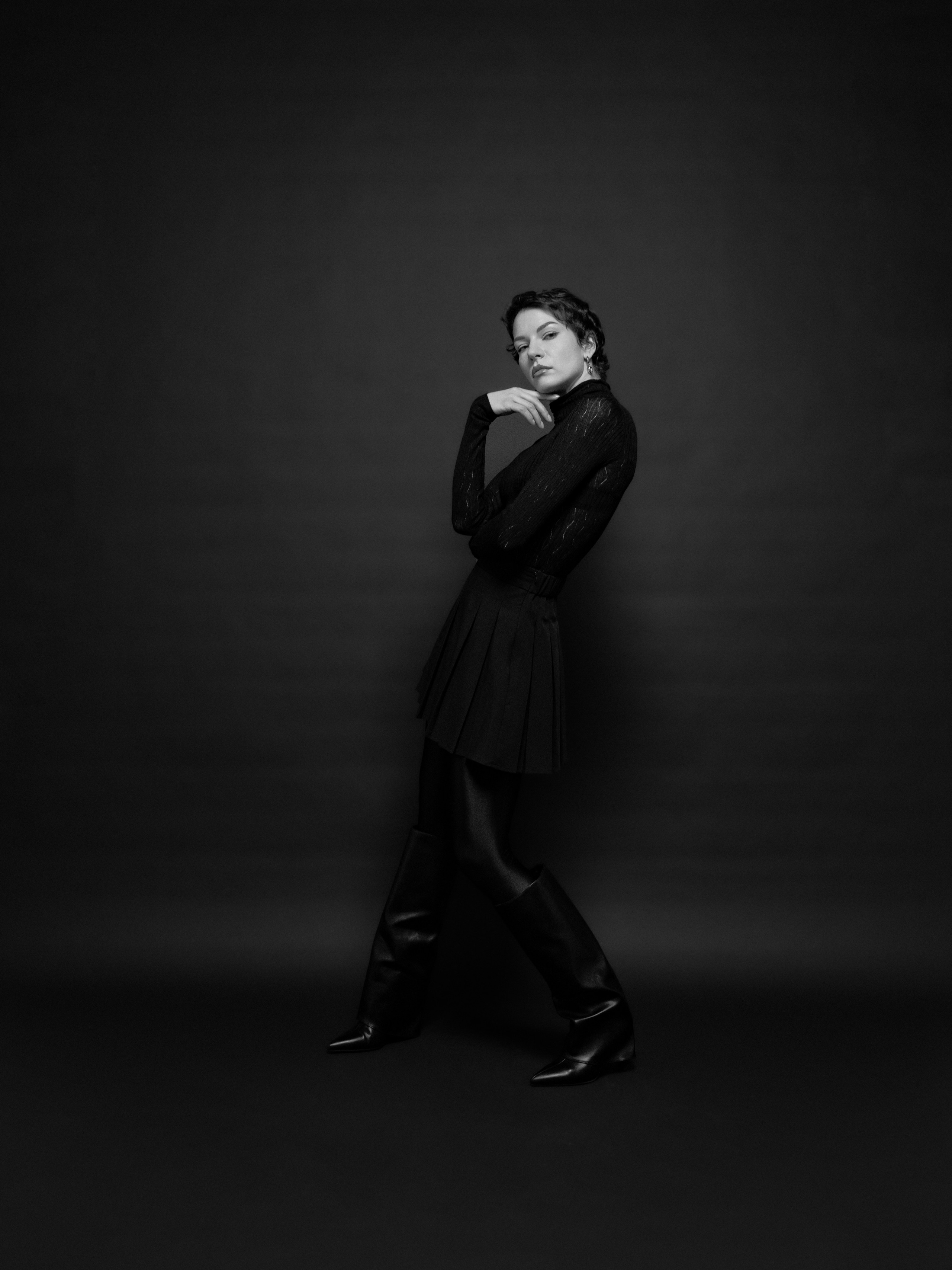 Женская студийная фотосессия