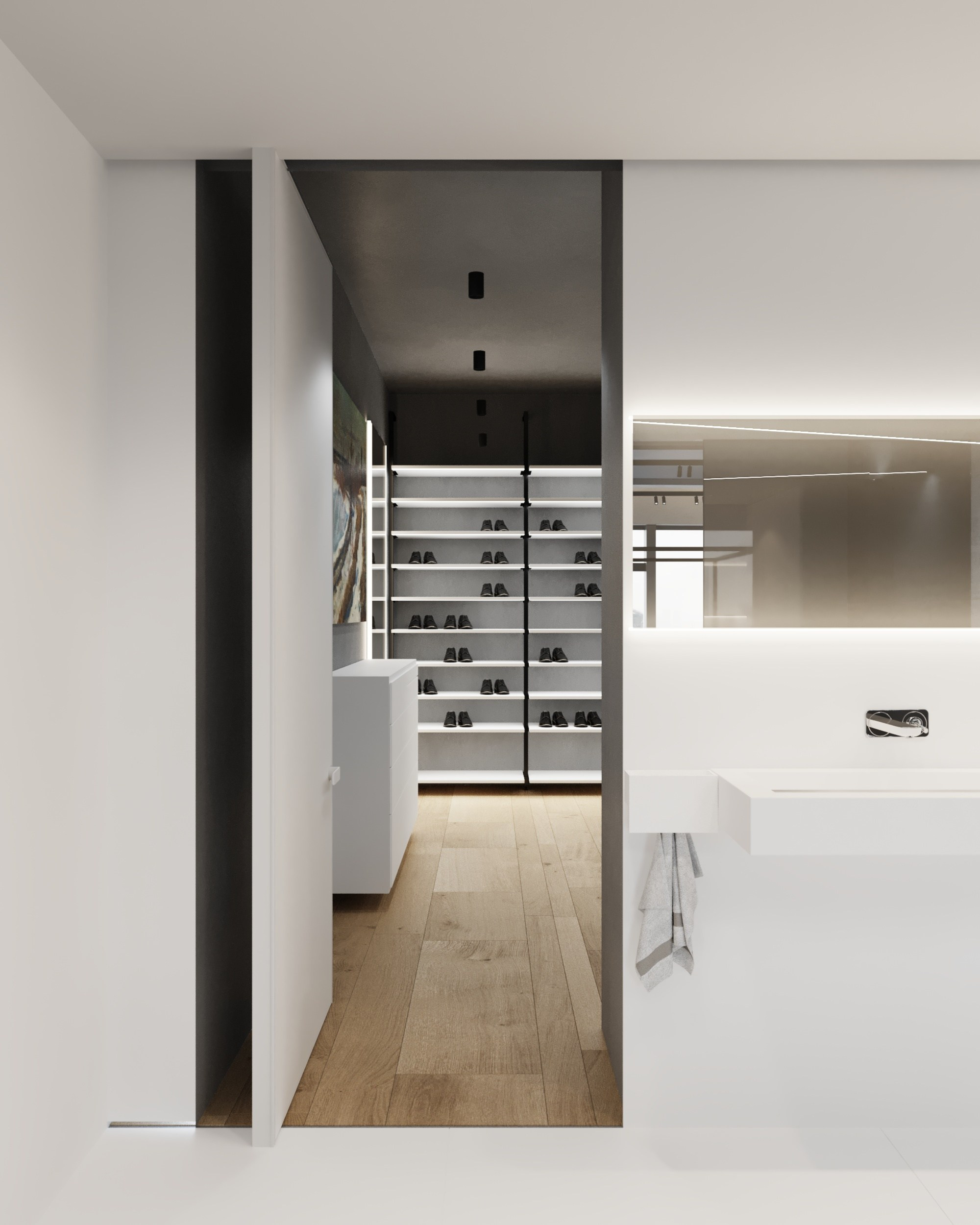 Апартаменты в небоскребе. Архитектурные интерьеры