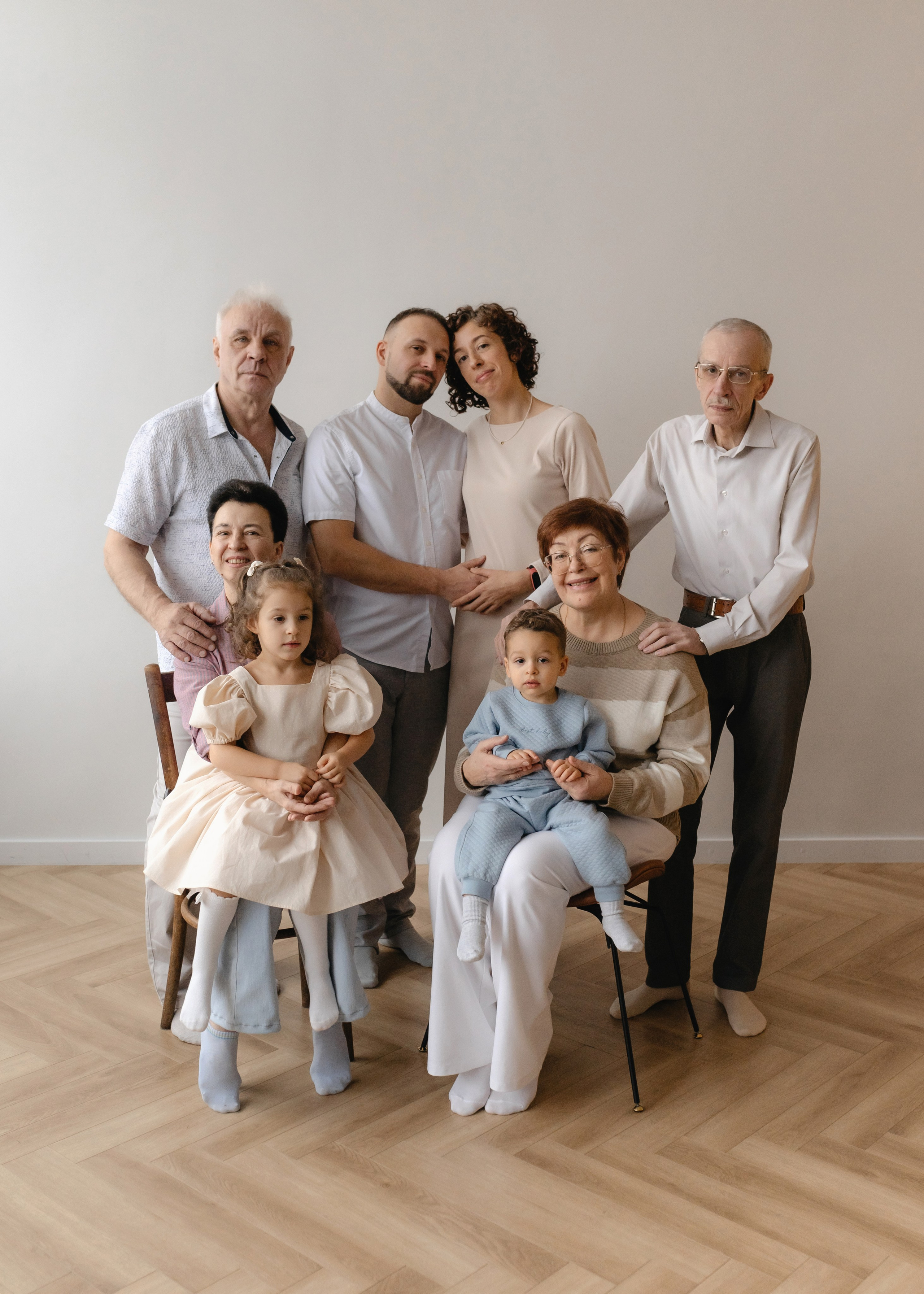 Семейная новогодняя съемка в студии. Семейный и портретный фотограф Нижний Новгород