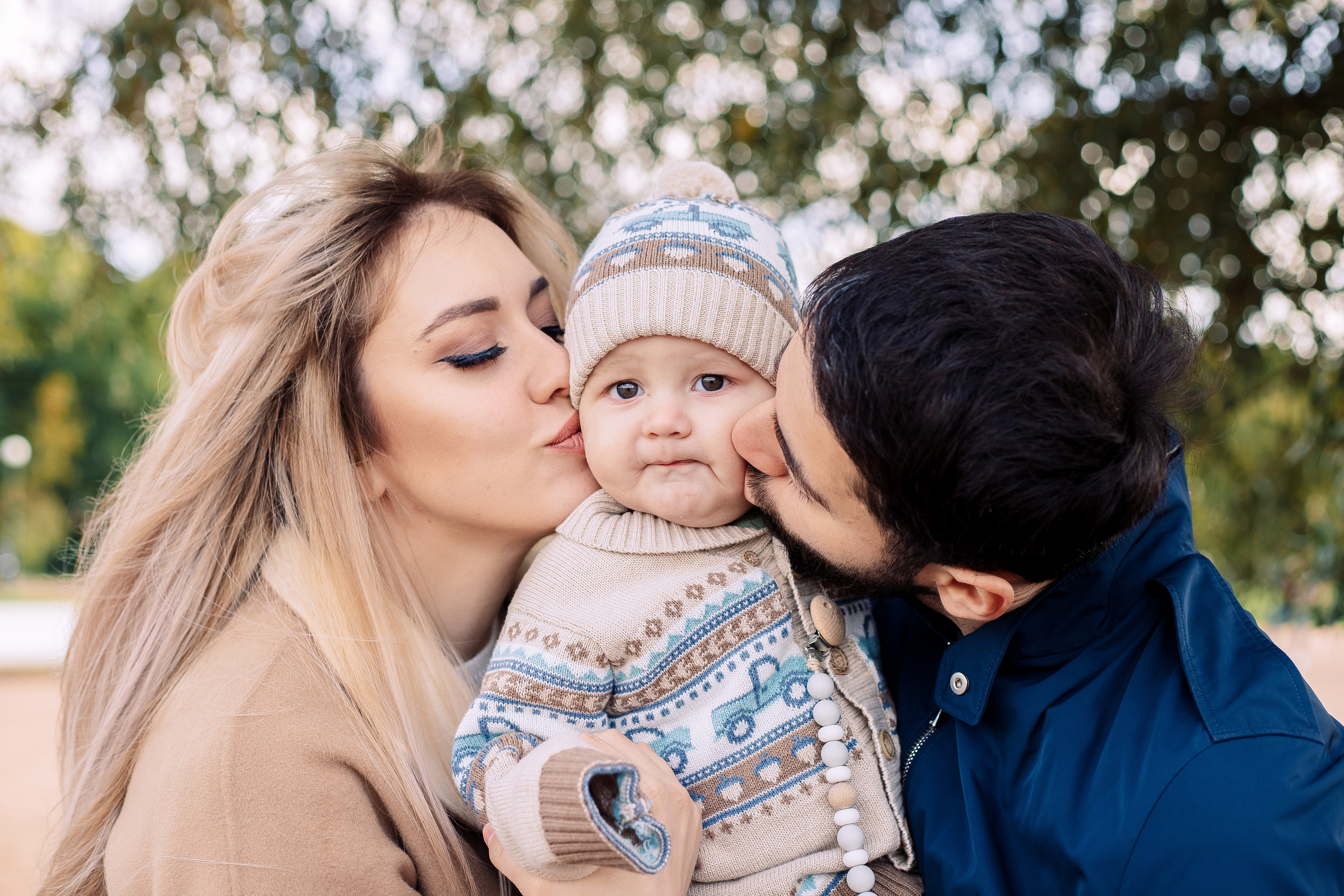 Семейная осенняя фотосессия на улице на Марсовом Поле. Фотограф в Санкт-Петербурге, Анна Скворцова