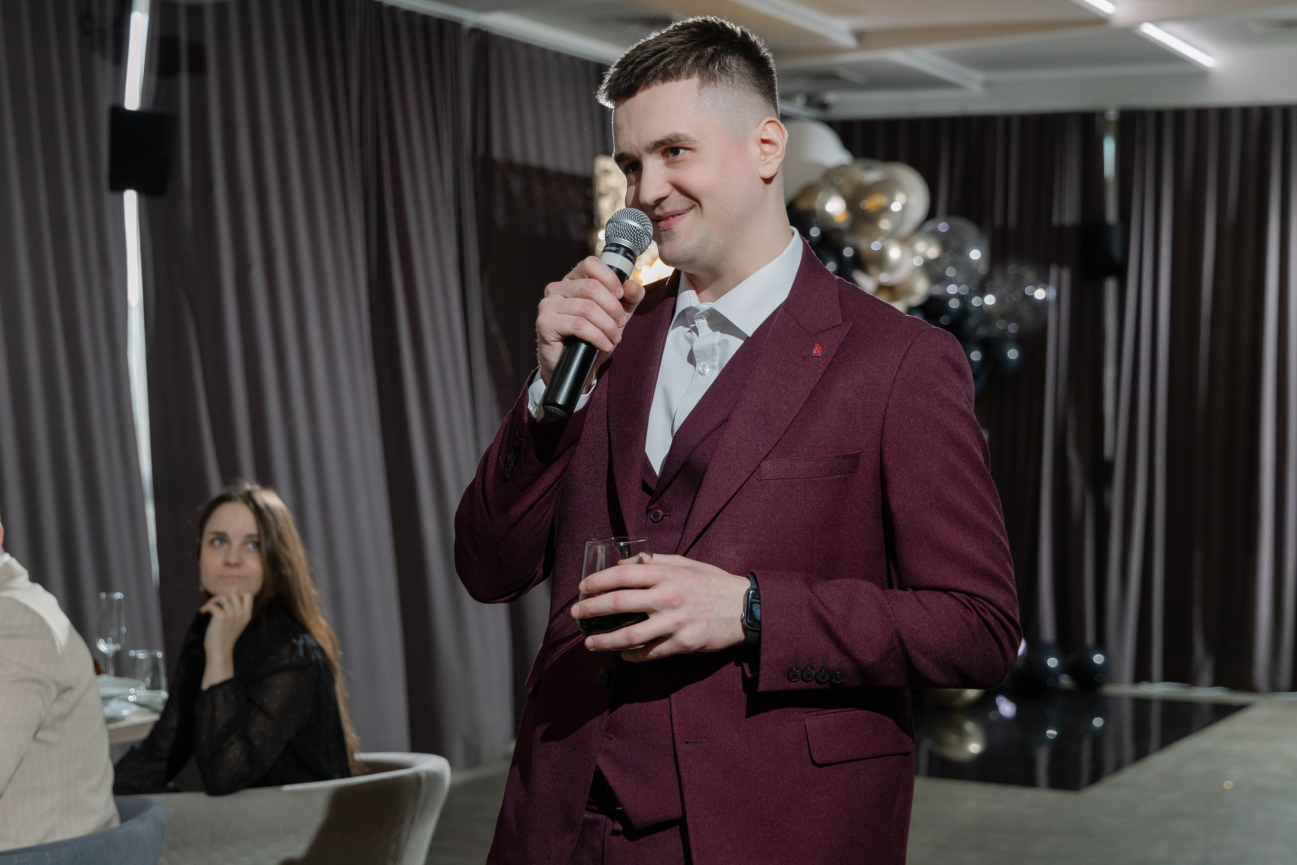 Фотосъемка юбилея в кафе BALDENINI в Минске. Свадебный фотограф в Минске/Беларуси Сергей Спиридонов