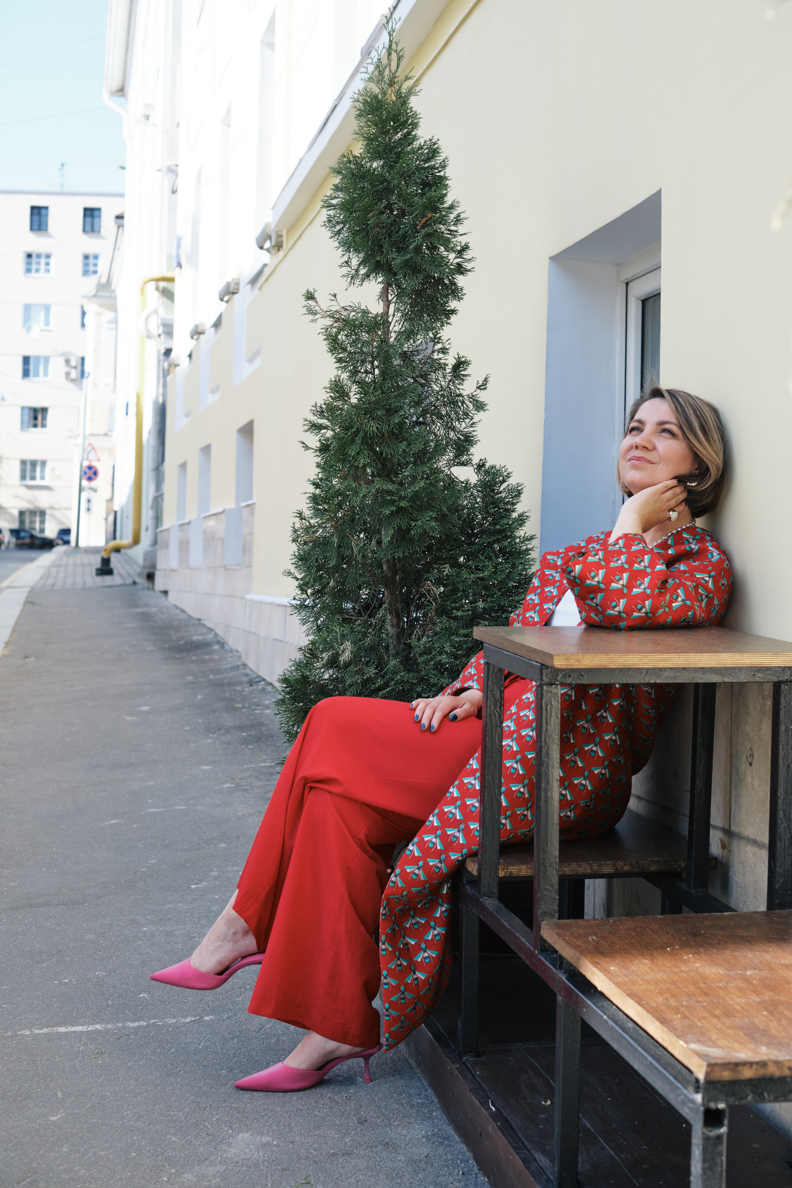 Съемка стилиста на улицах Москвы, яркие образы. Елена Павленко. Фотограф. Москва