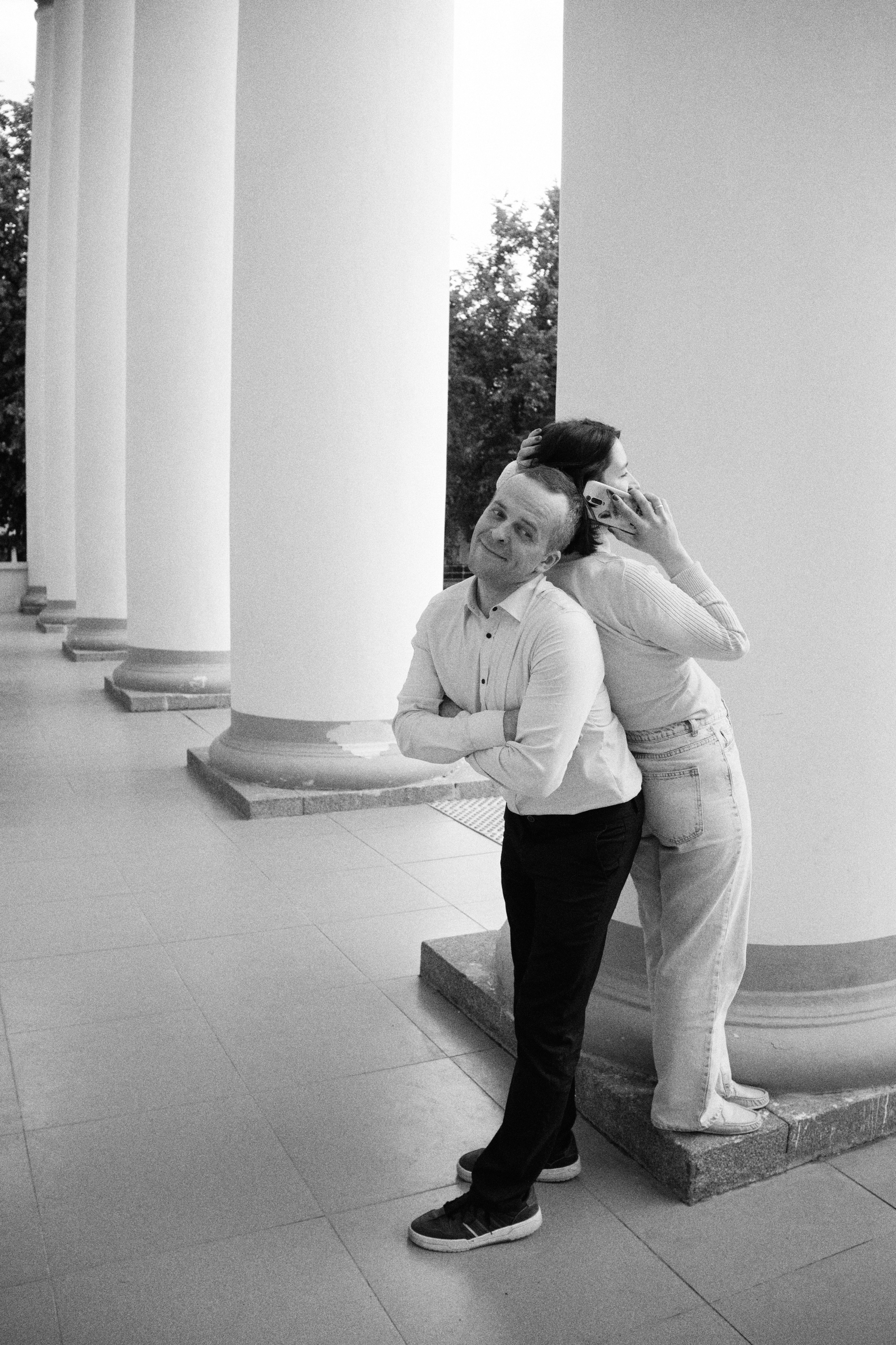 Фотосессия красивой пары на улицах города. Елена Павленко. Фотограф. Москва