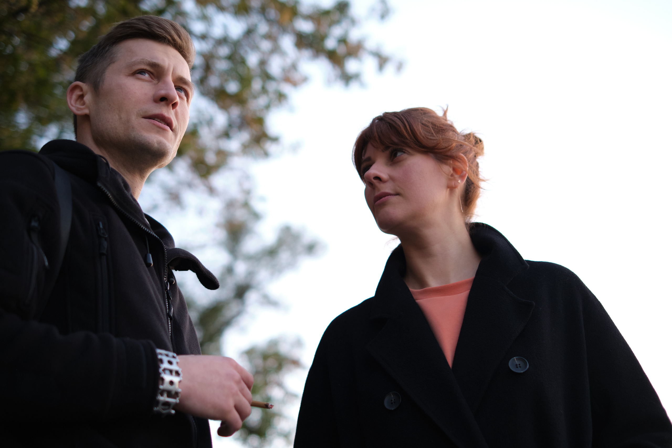 Фотосессия влюбленной пары на закате на набережной Нескучного сада. Елена Павленко. Фотограф. Москва