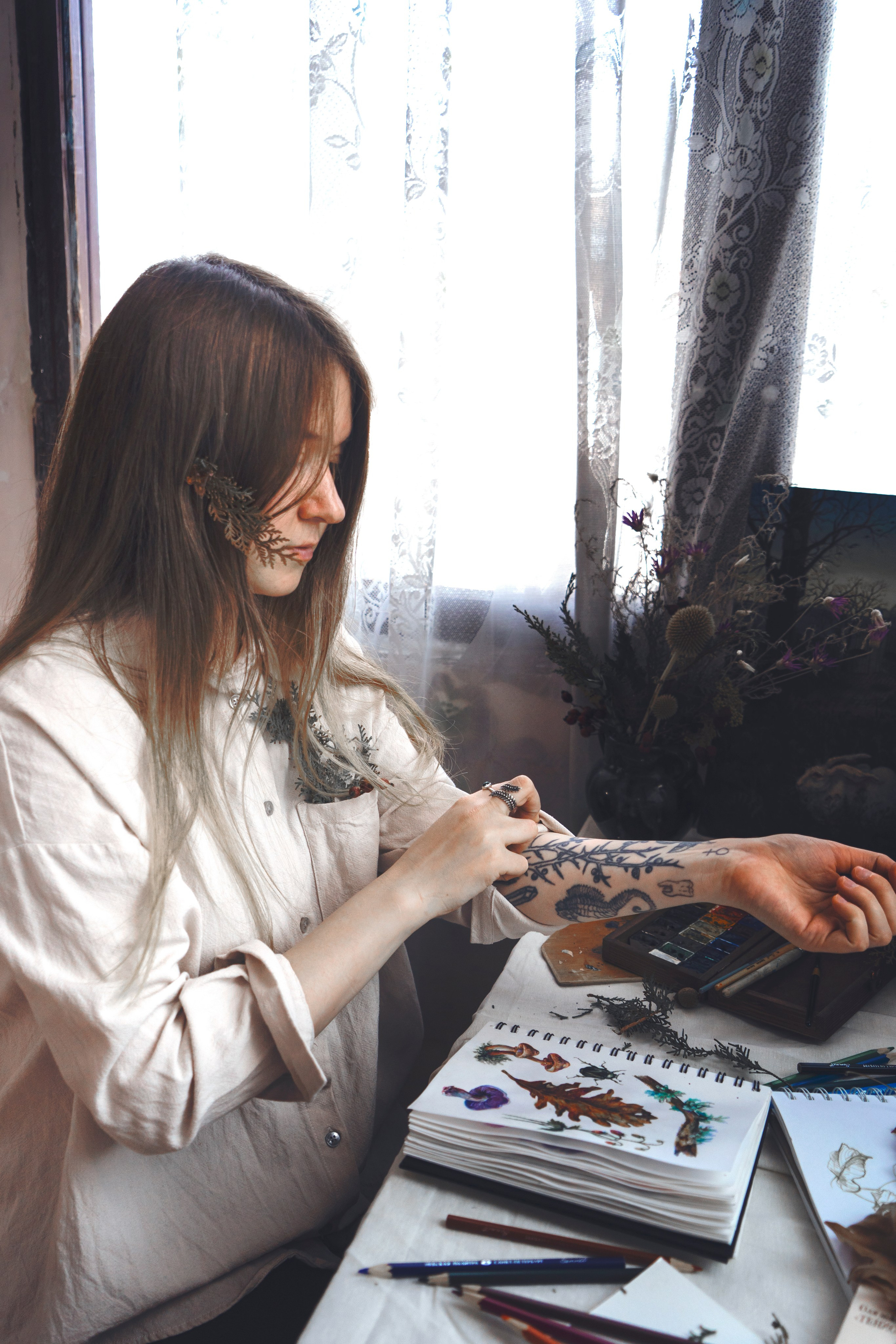 Мария, серия фото в художественной студии