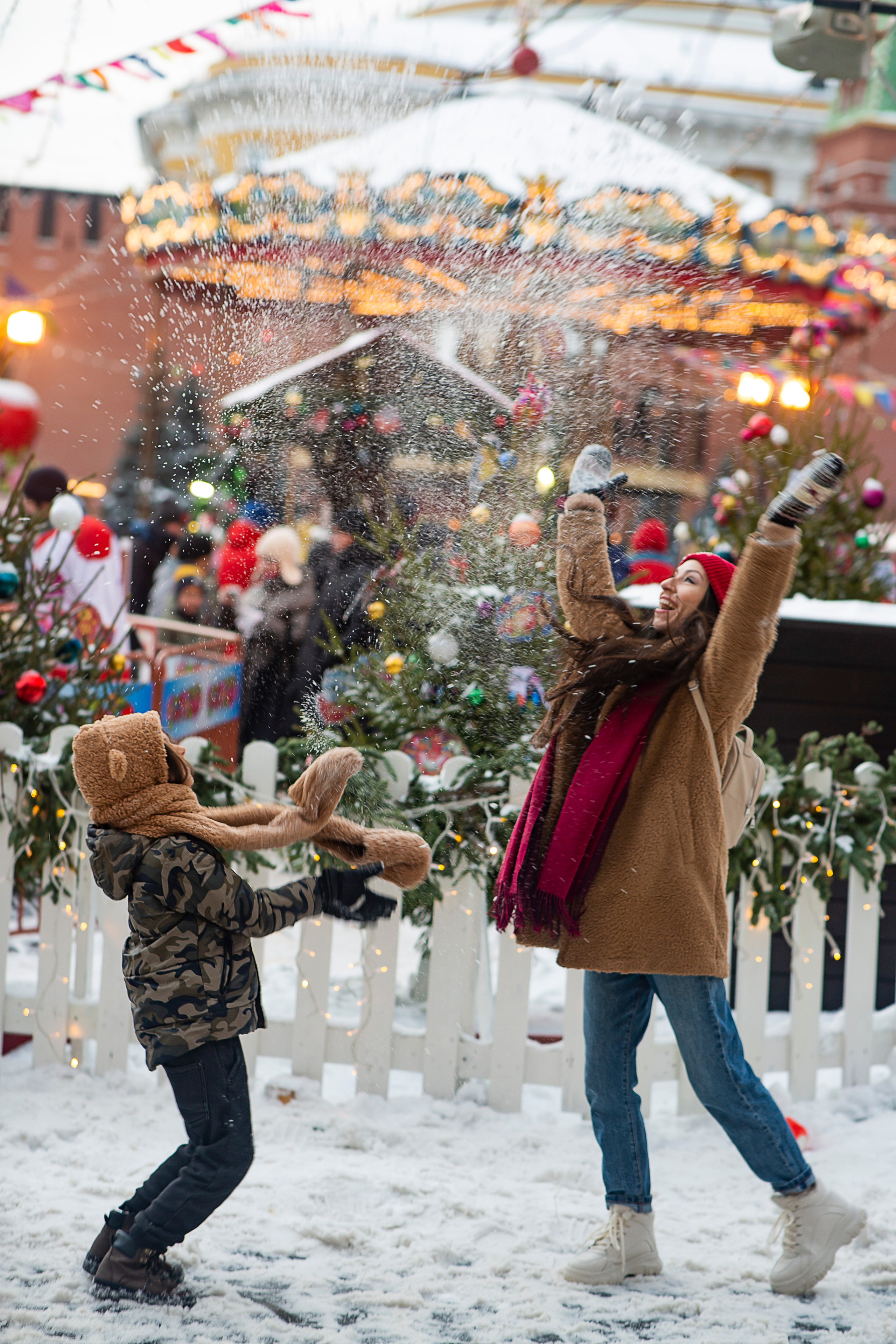 Новогодняя уличная фотосессия. Семейный и портретный фотограф в Москве Елена Флегант