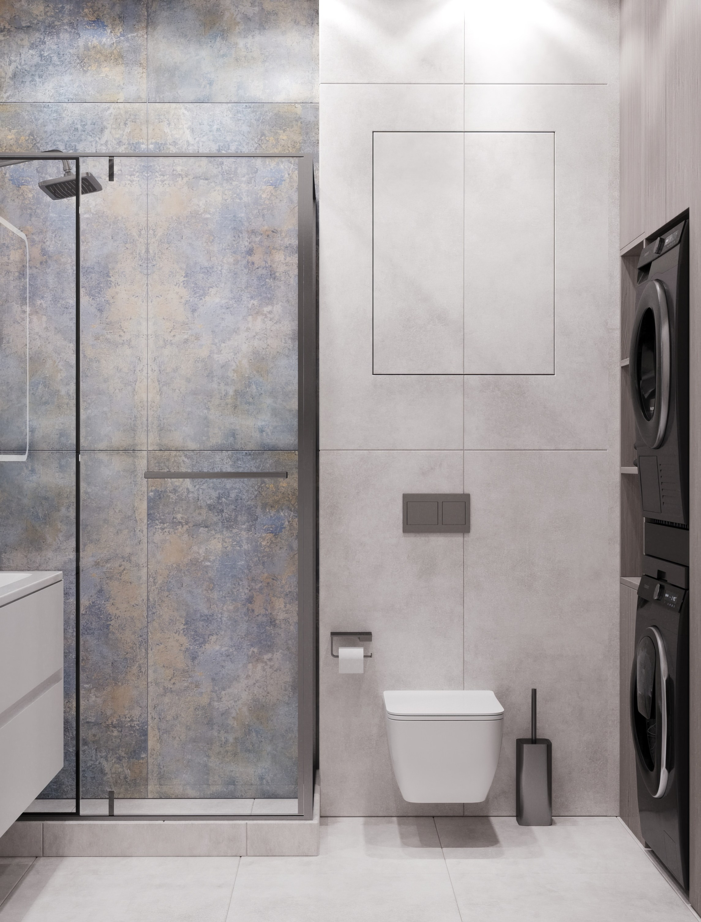 Визуализация квартиры для молодого человека UNO. Головинские пруды. Москва 40 m². Заказать 3d визуализацию интерьеров — Дарья Веденёва