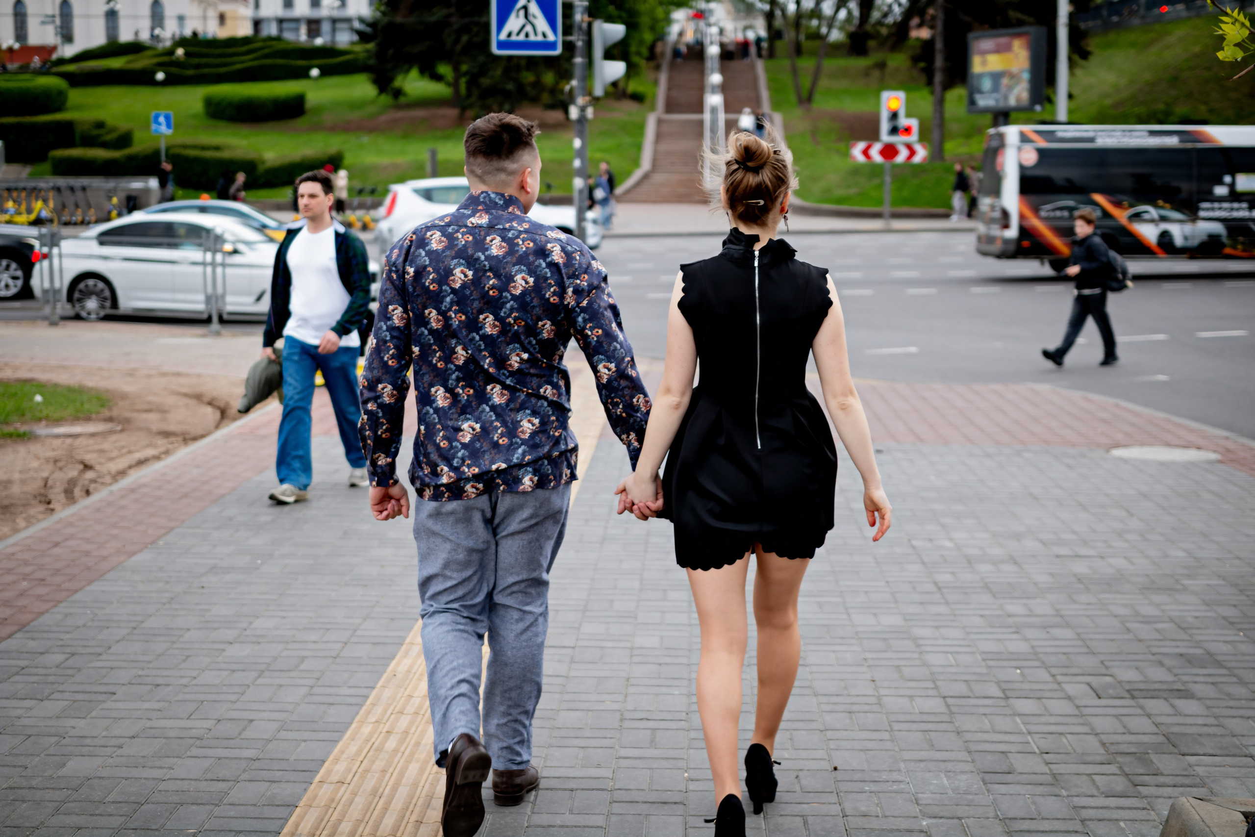 Love story фотосессия в Минске, прогулка по городу