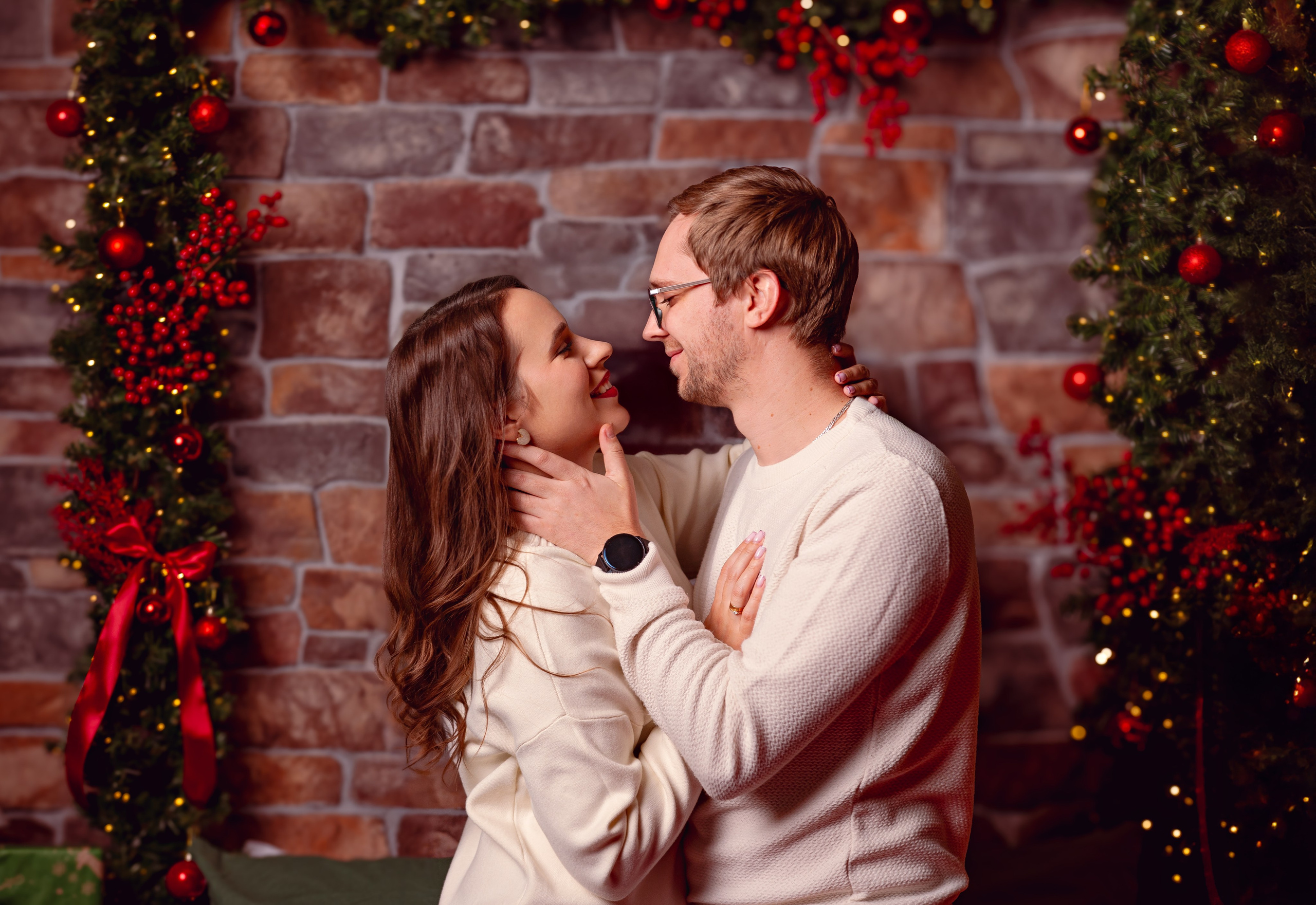 Новогодняя Love story фотосессия в студии Photohub Минск
