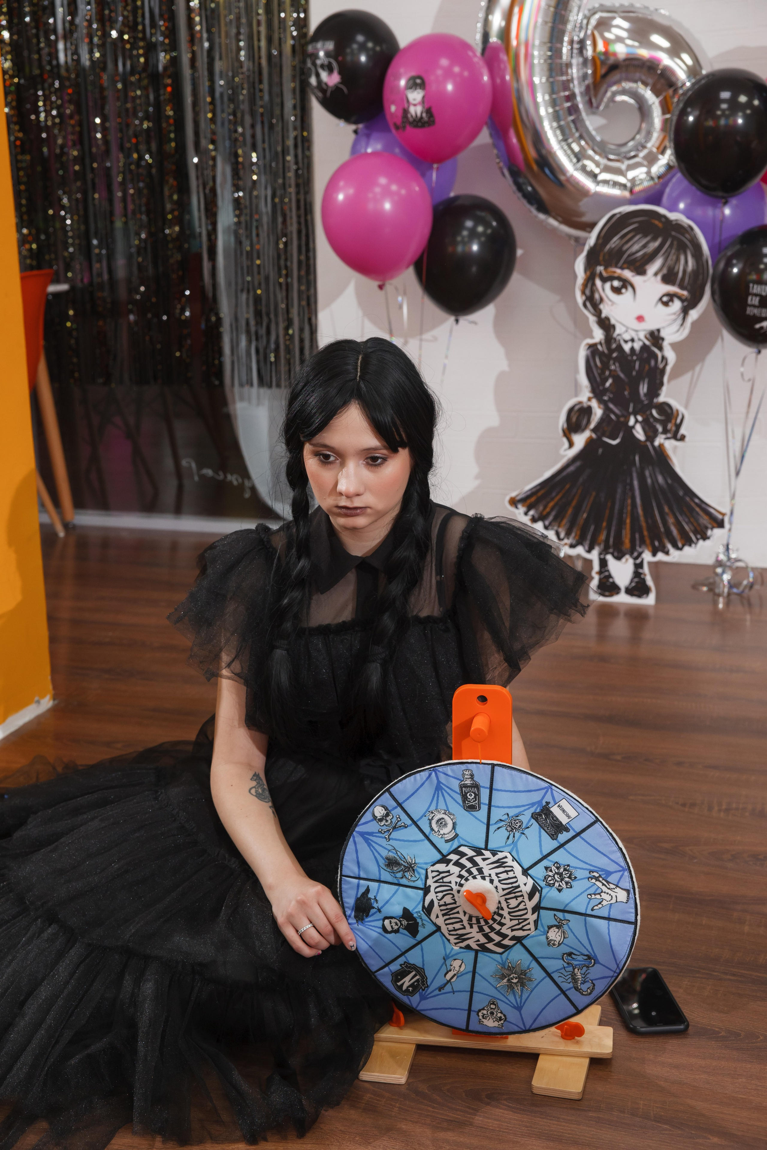 День рождения Маши в стиле «Wednesday». Свадебный и репортажный фотограф (Москва, Королев и другие)