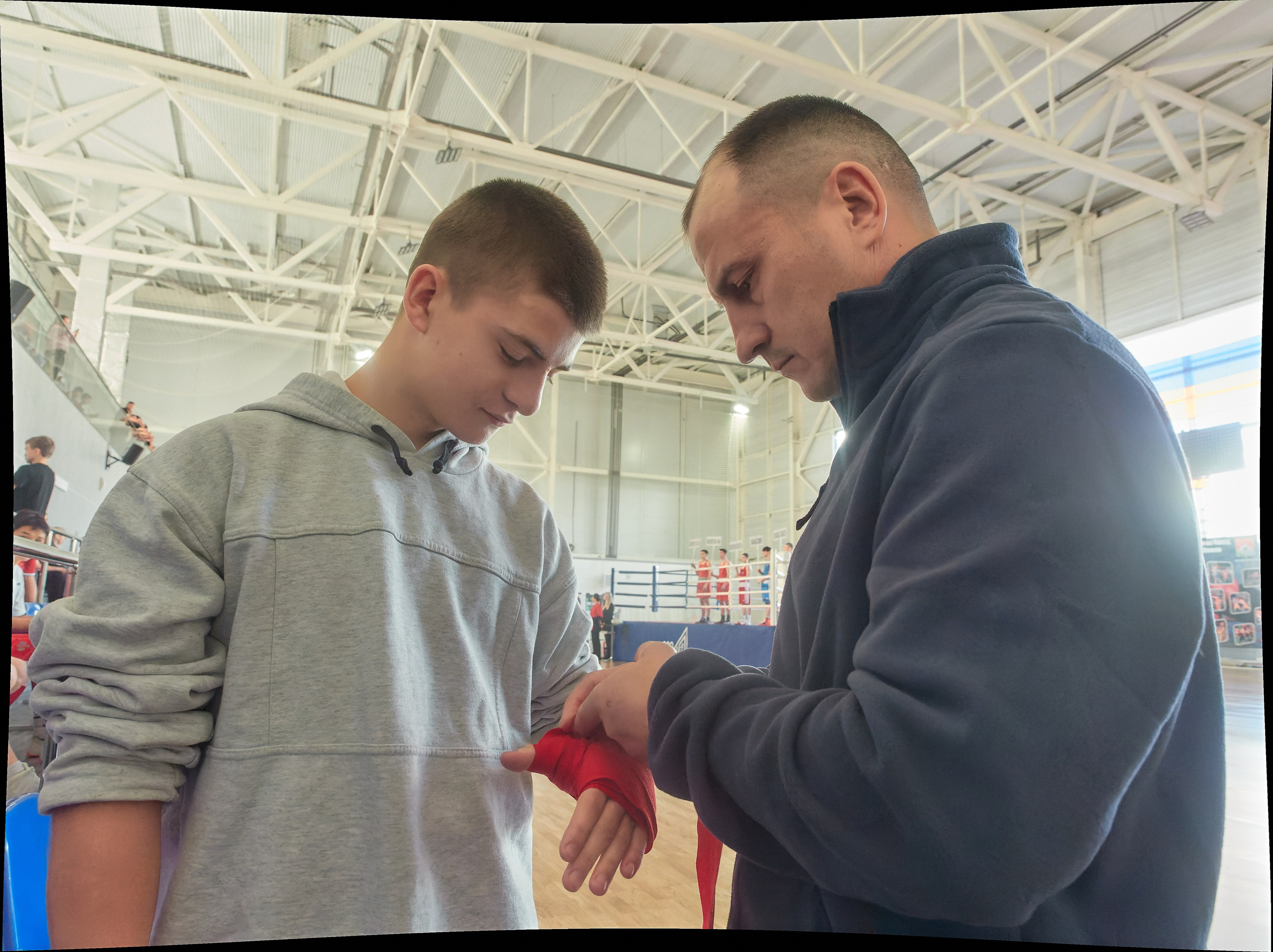 Открытие турнира по боксу памяти героя Советского Союза Михаила Крюкова. Семейный и детский фотограф в Междуреченск Олег Бамбульский