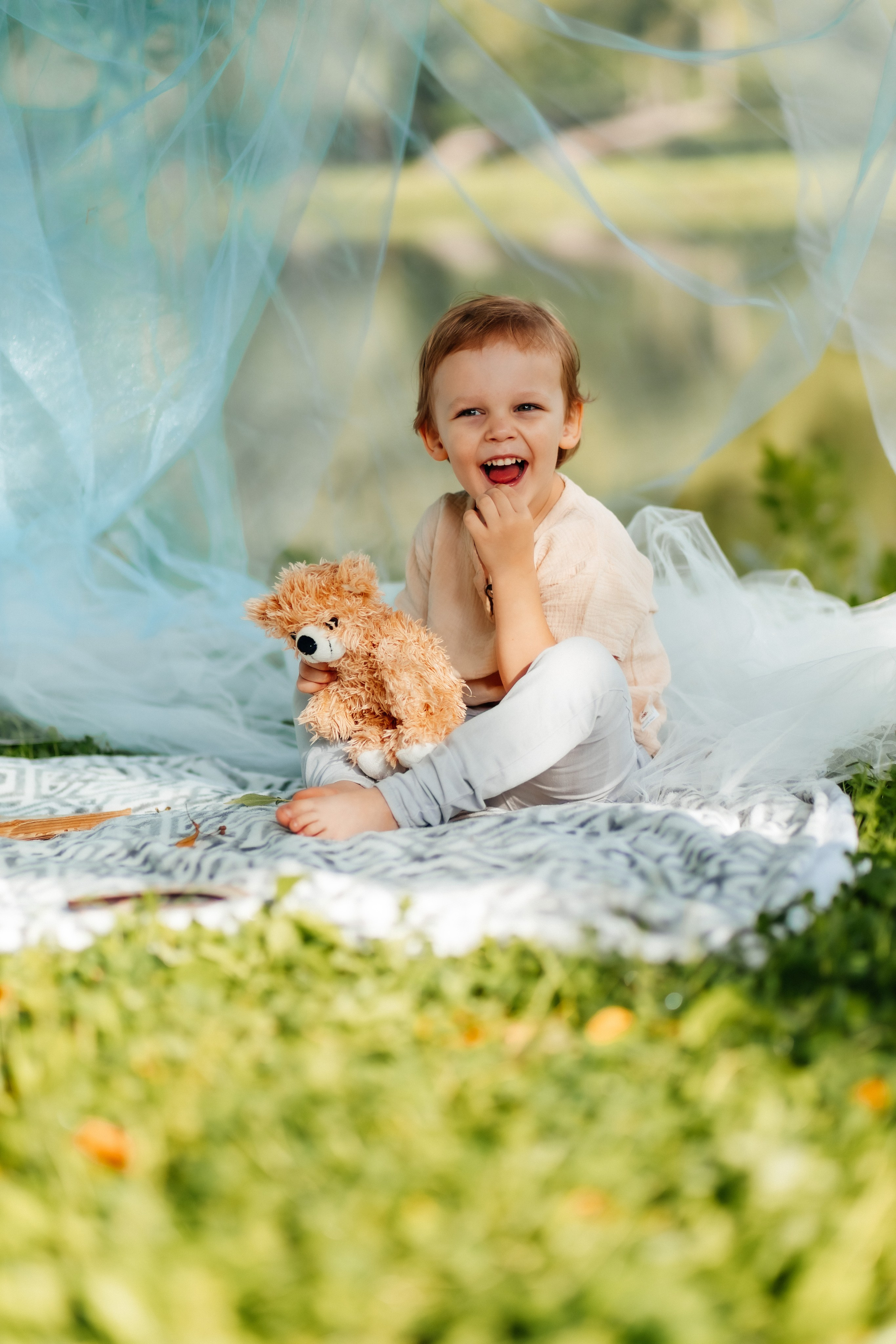 Пикник в Петергофе с детьми