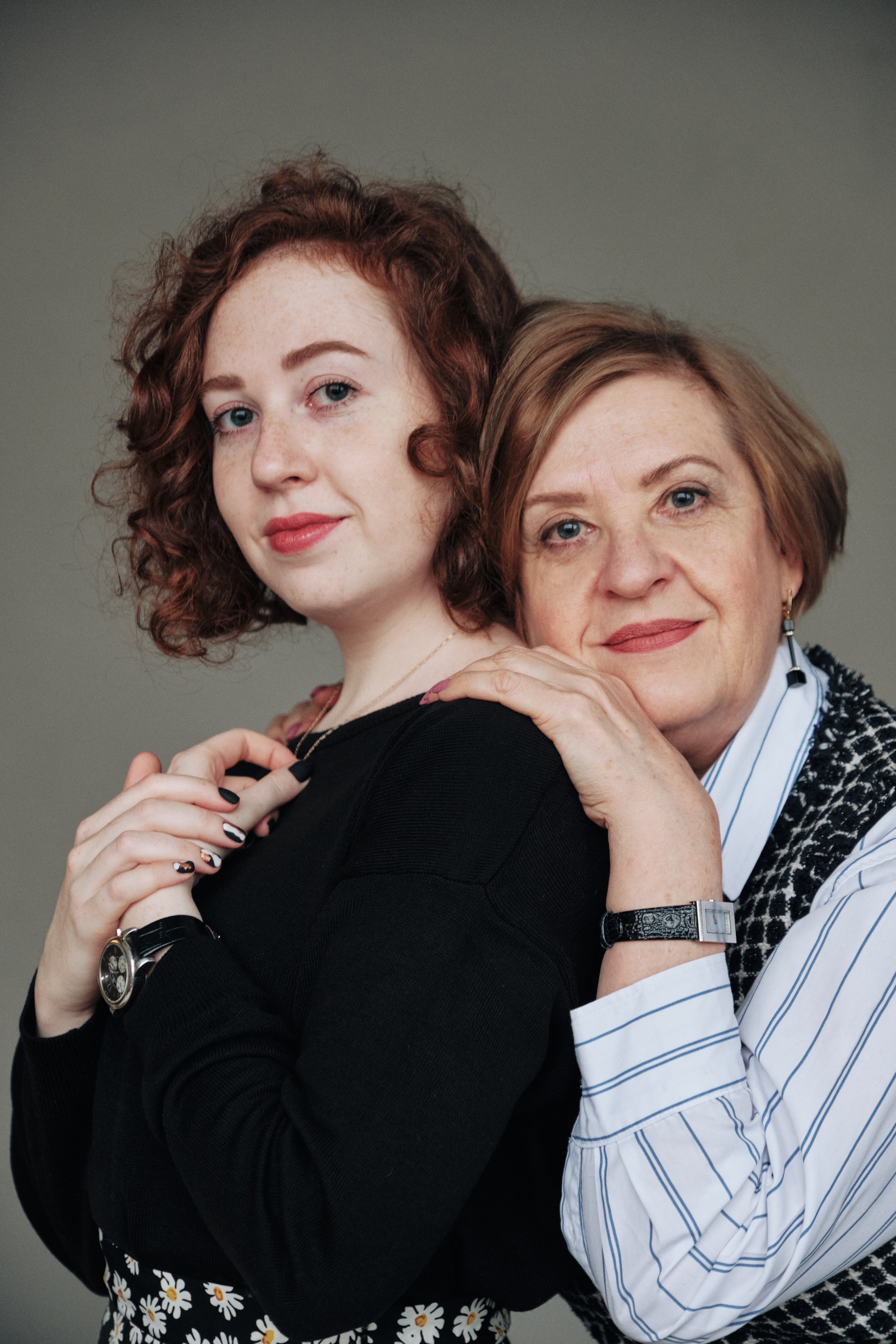 Фотосессия мама с дочкой в студии