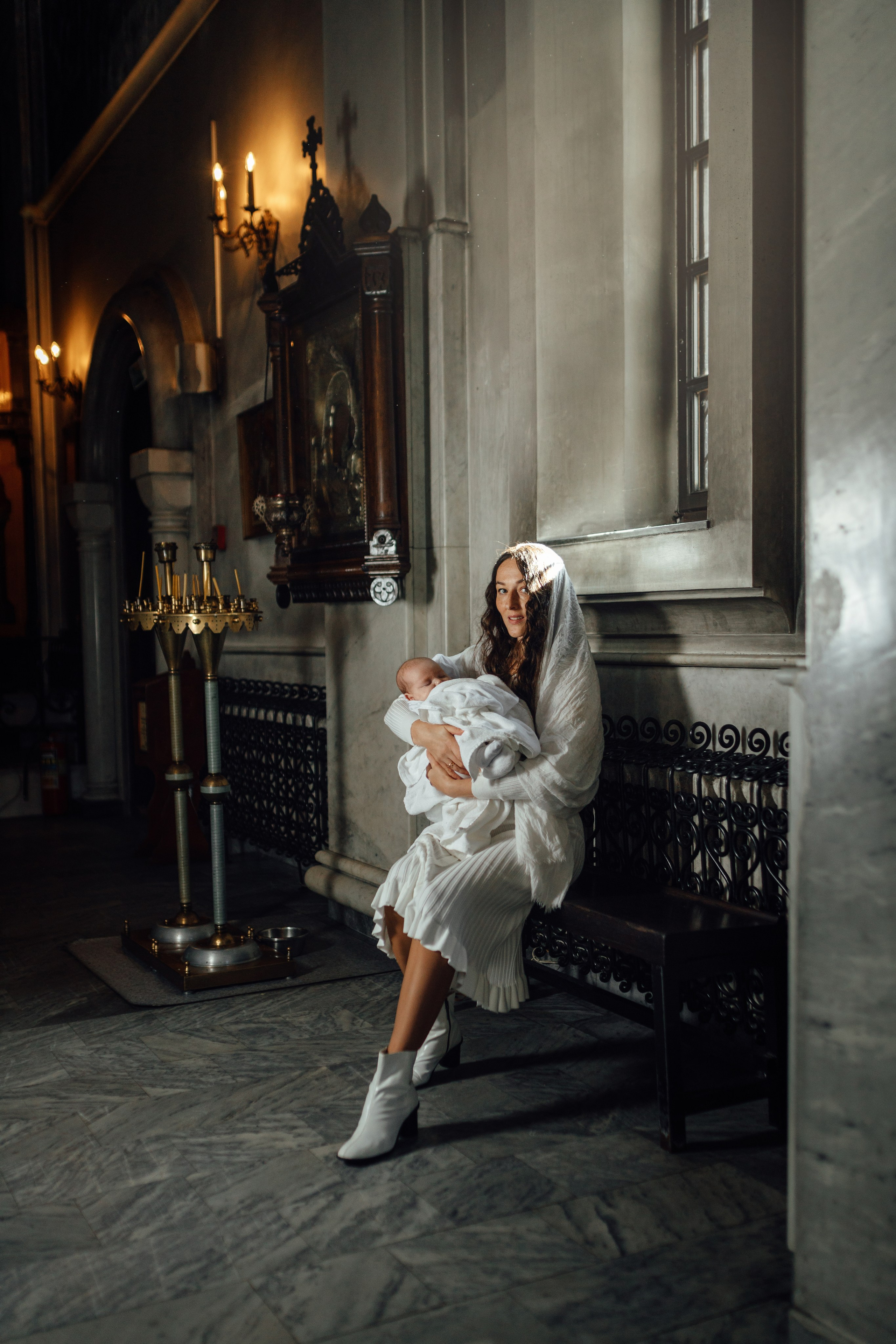 Крещение Тимура храм иконы Всех Скорбящих Радость, октябрь 2024