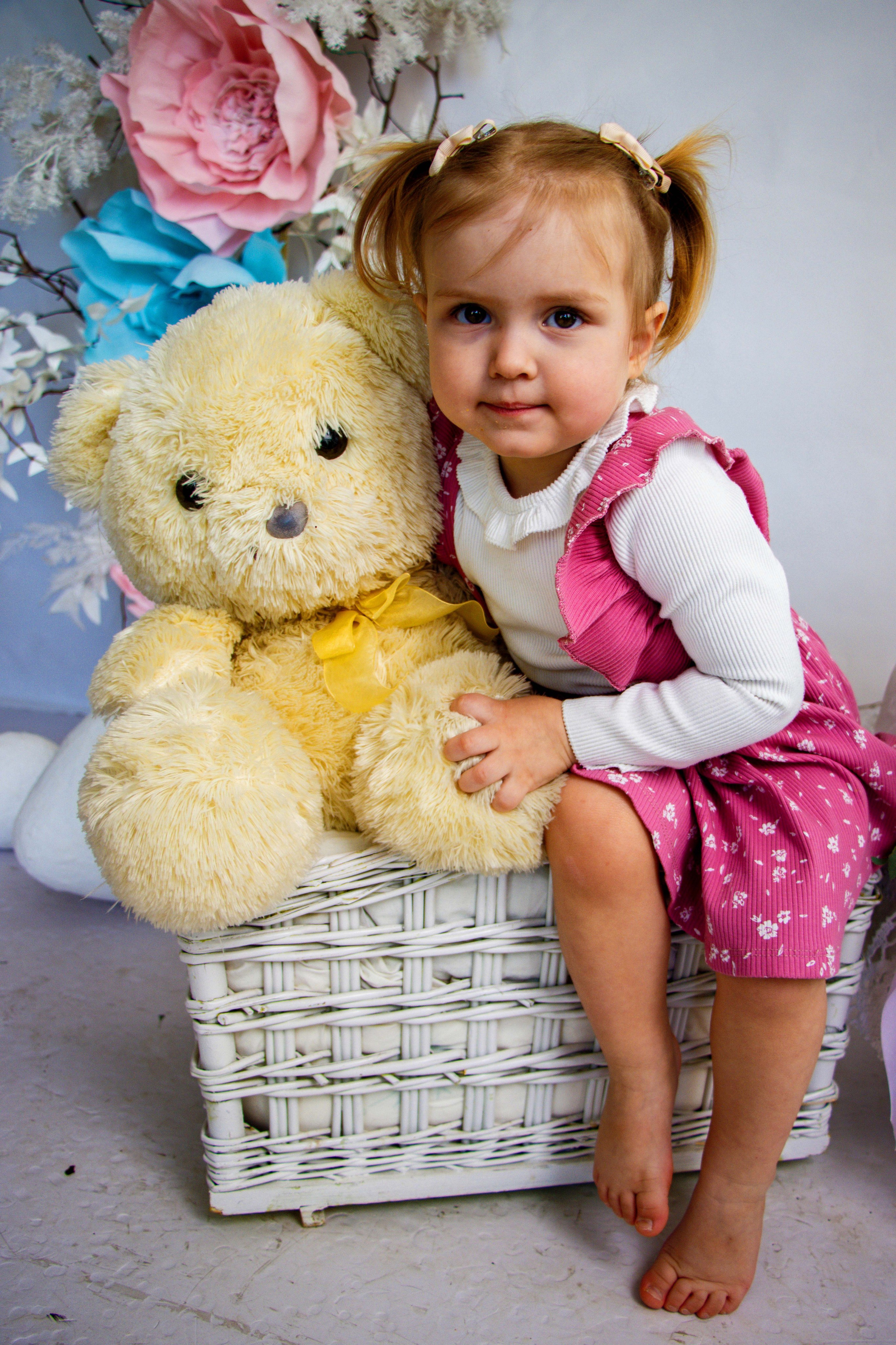 Малышка с мишкой. Фотограф Татьяна Матрос