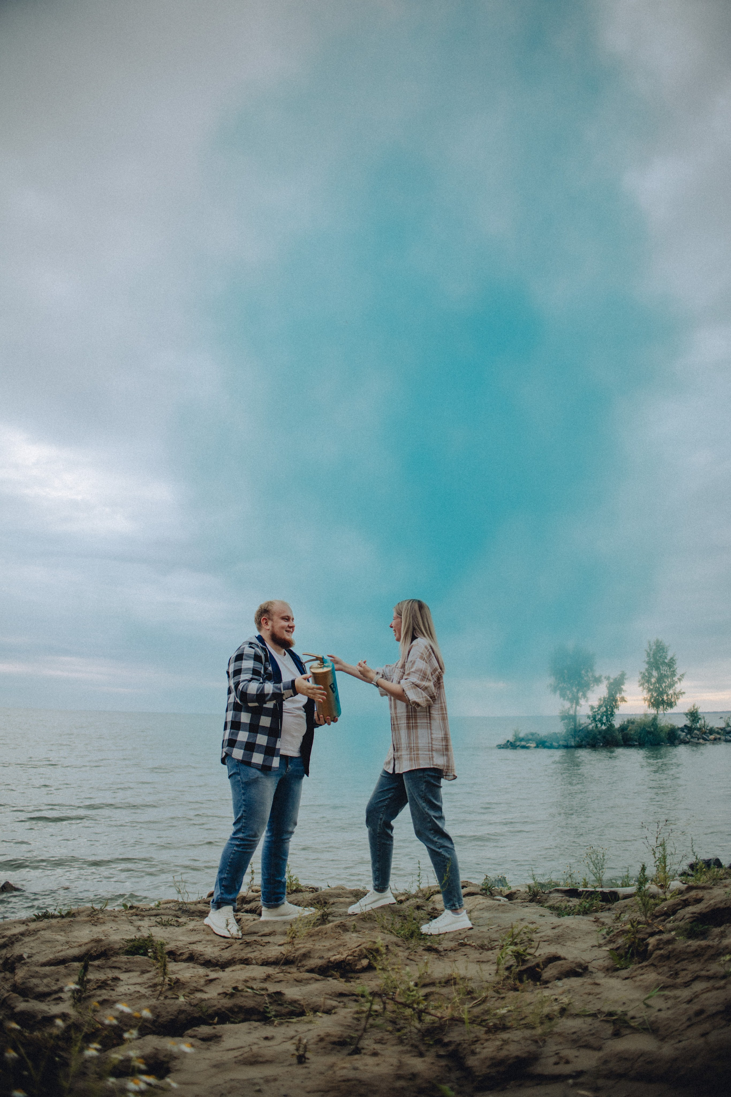 Для Ники | гендер-пати на берегу 🩷💙. Портретный фотограф в Новосибирске