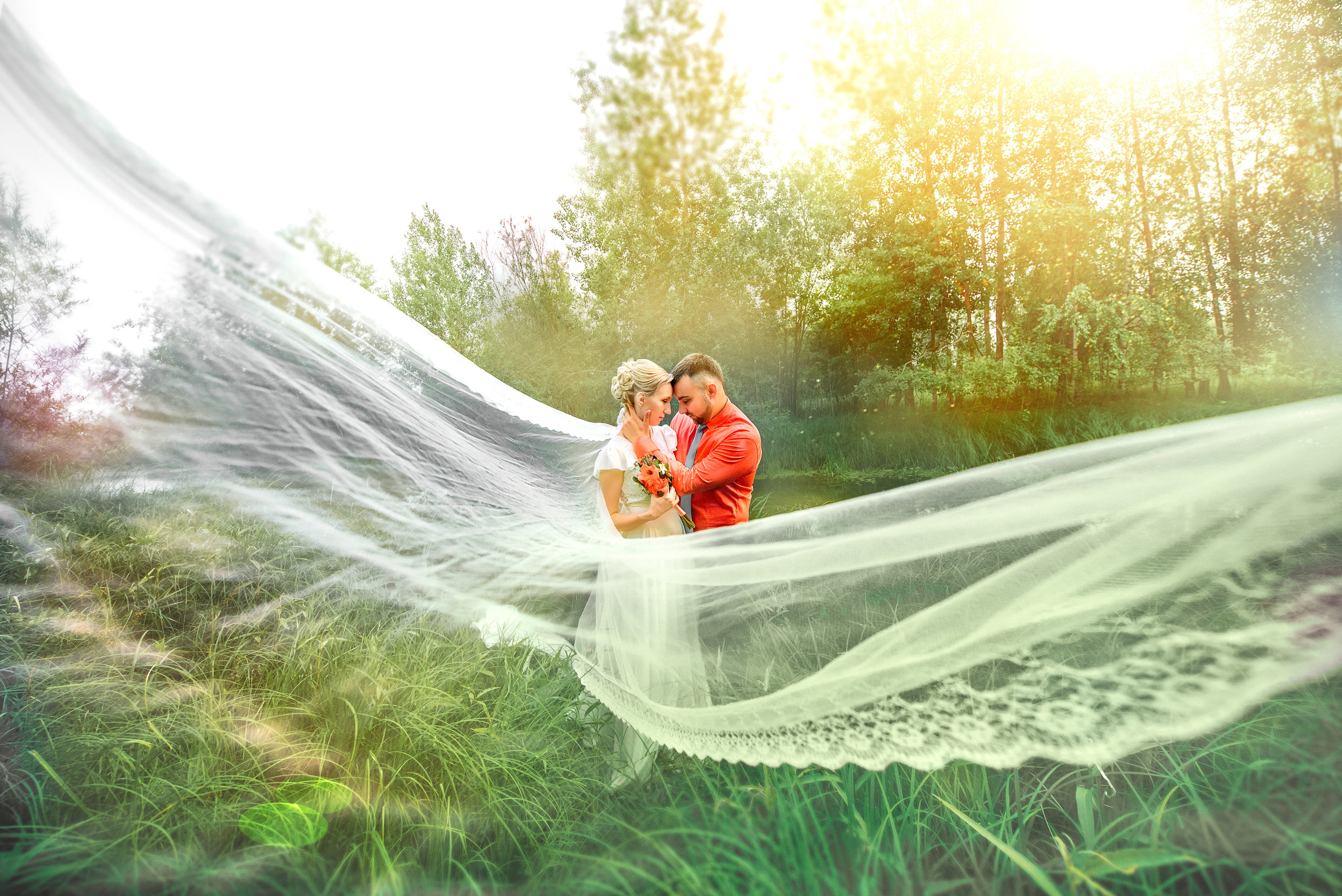 Семейный пикник в поле за городом