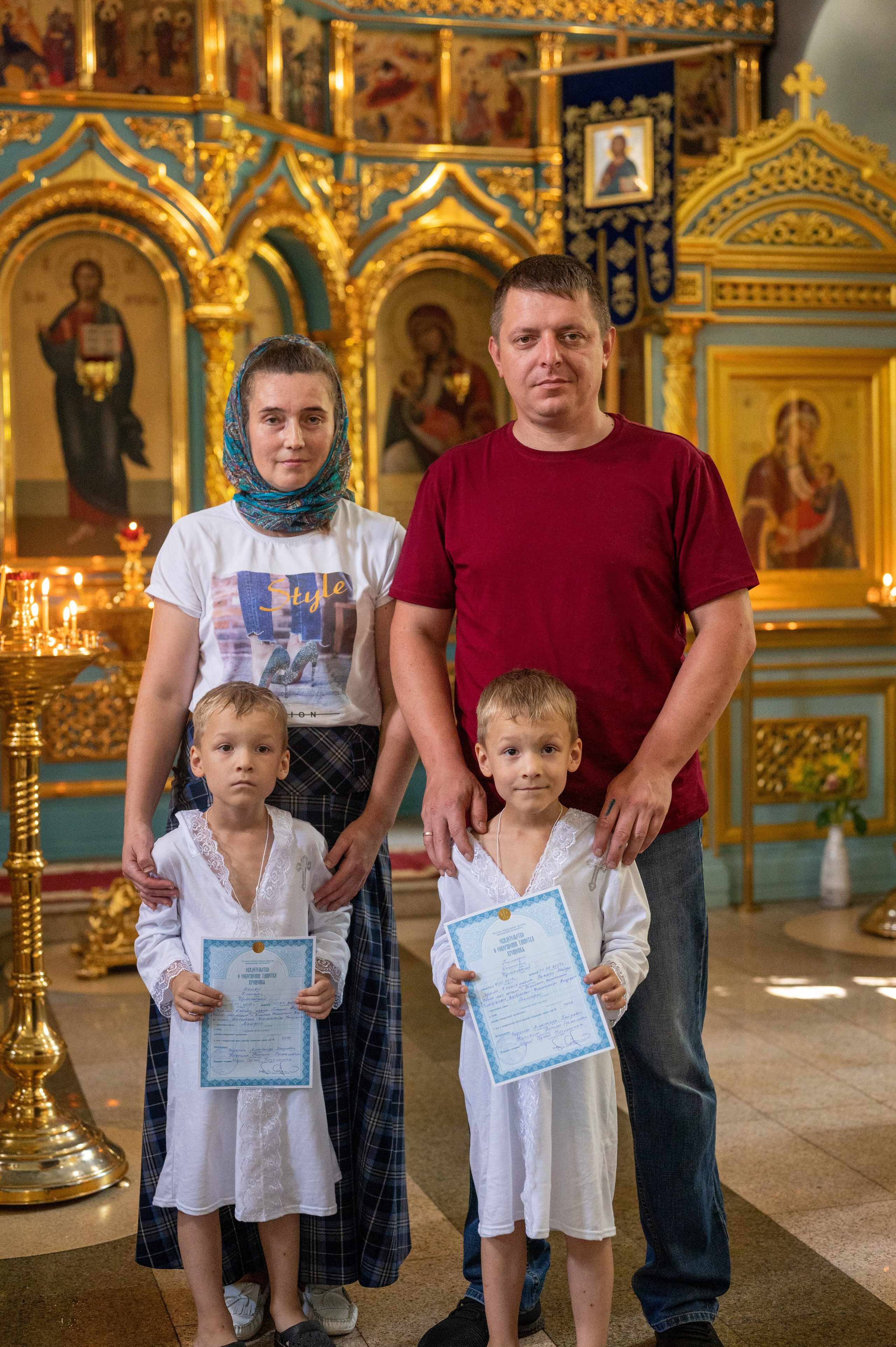 Крещение Матвей и Тимофей. Фотограф новорожденных, семейный детский в Тюмени Татьяна Морозова