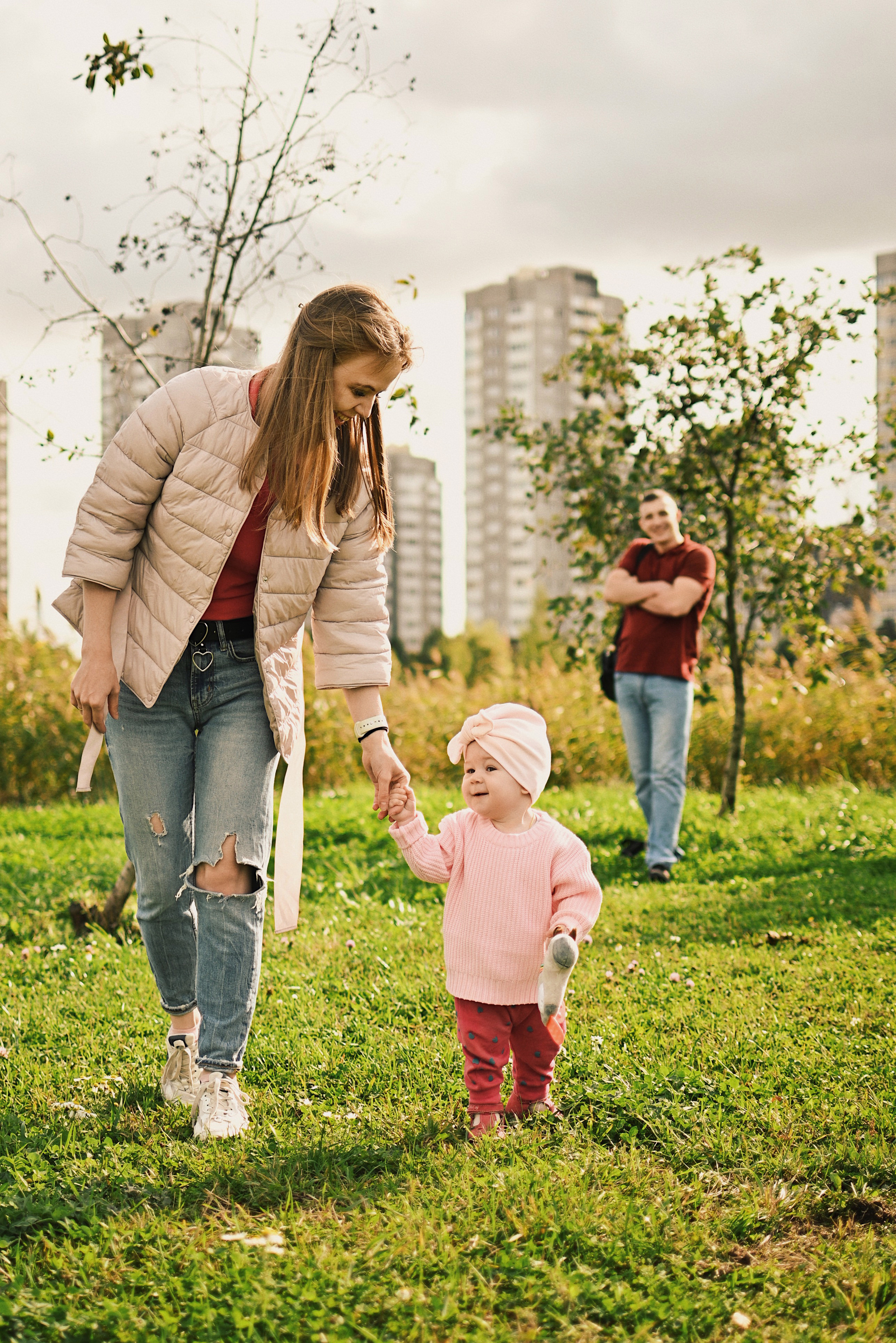 Семейная фотосессия на улице. Семейный и свадебный фотограф в Санкт-Петербурге Гришин Юрий