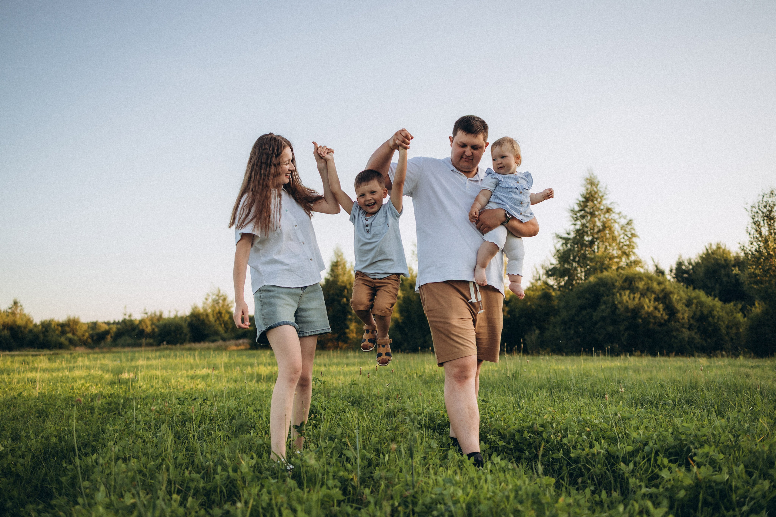 Ксюша, Вадим, Кирюша и Маша. Фотограф Елена Рябцева