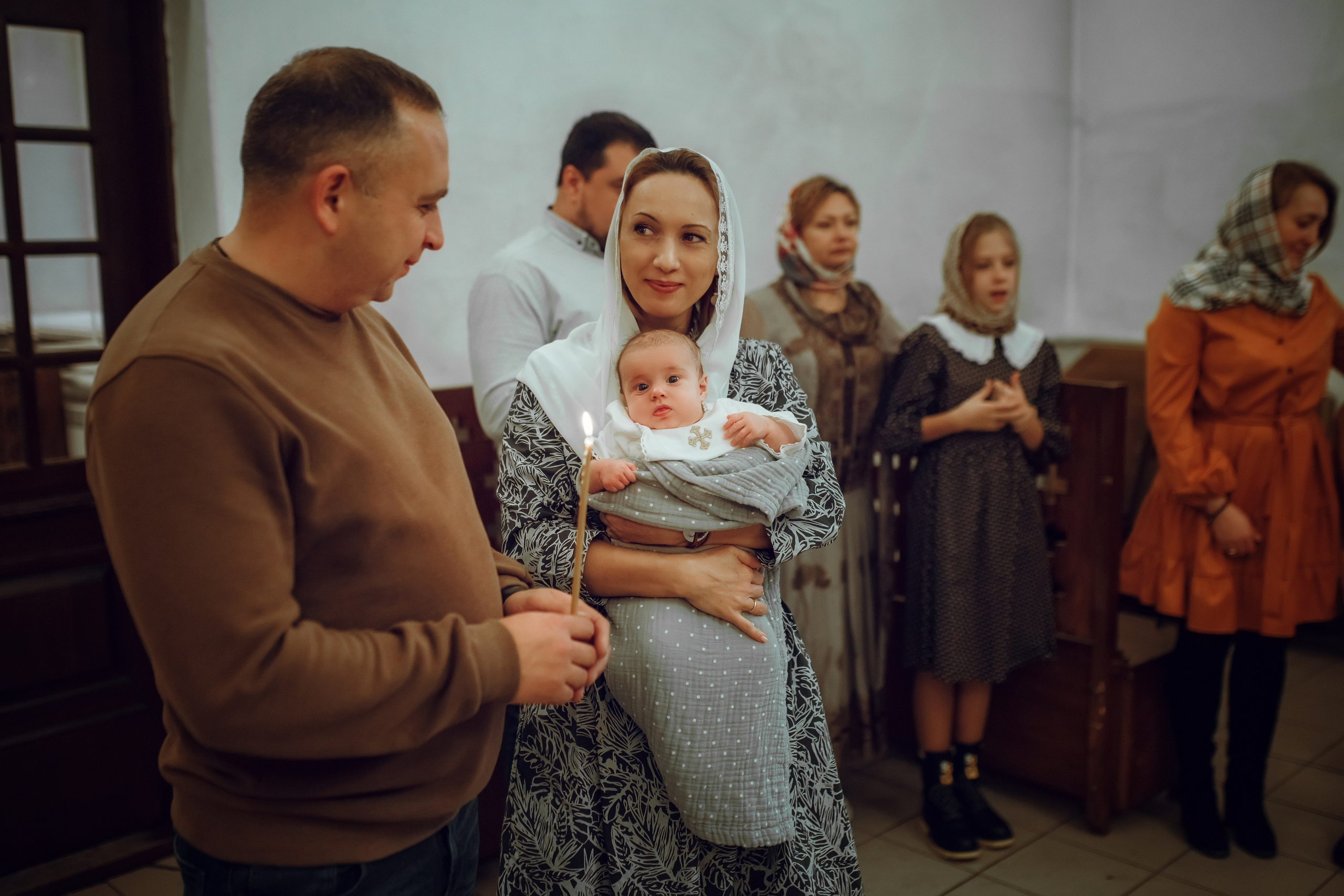 Крещение Дарьи. Фотограф на Крещение, семейный фотограф в Москве