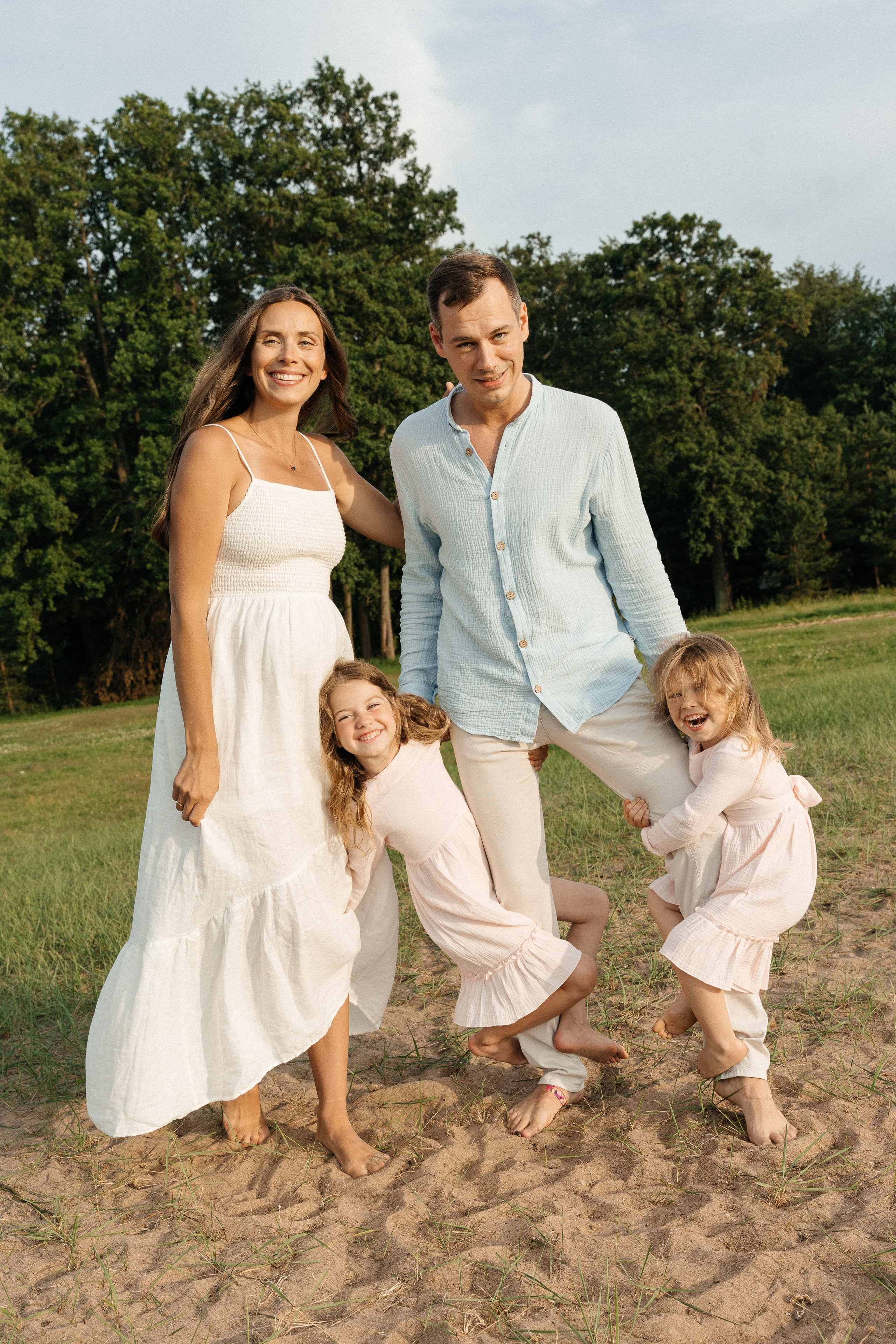 Папа, мама и три дочки. Семейный фотограф в Санкт-Петербурге Виталия Белова