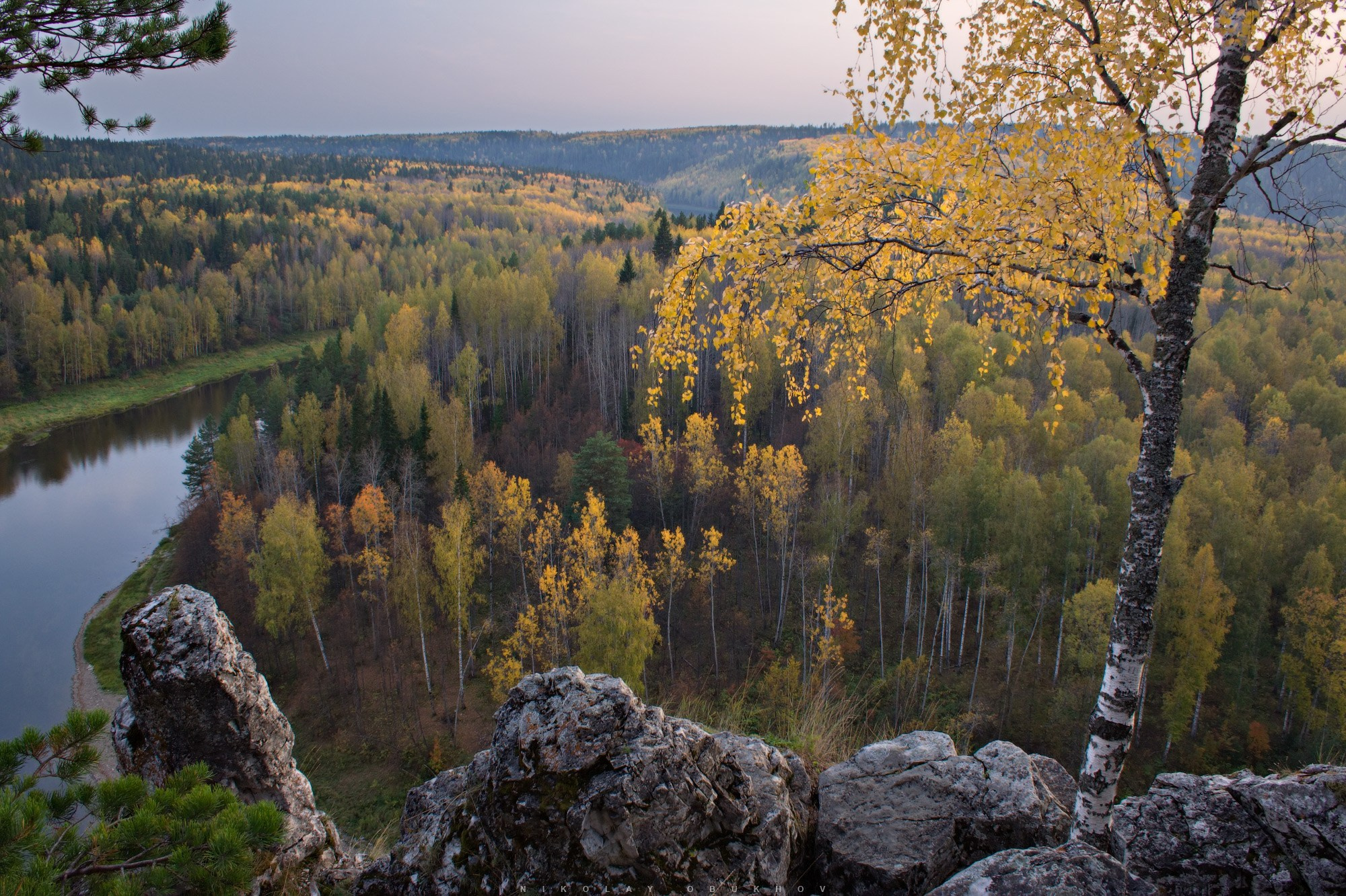 Вид на закате со скалы