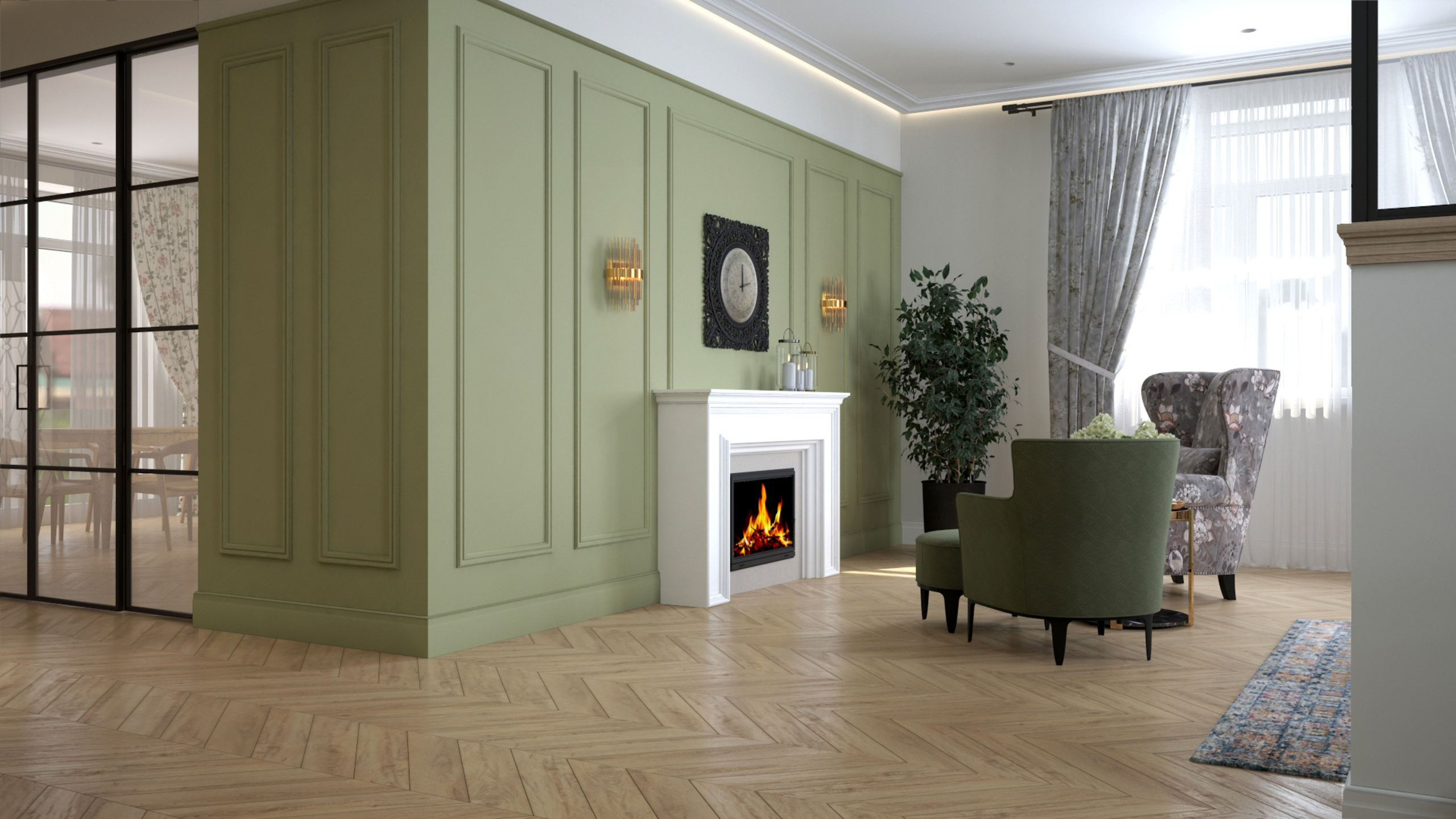 Интерьер загородного дома в стиле прованс. RASEN DESIGN. Архитектурные проекты зданий, интерьеров и благоустройства