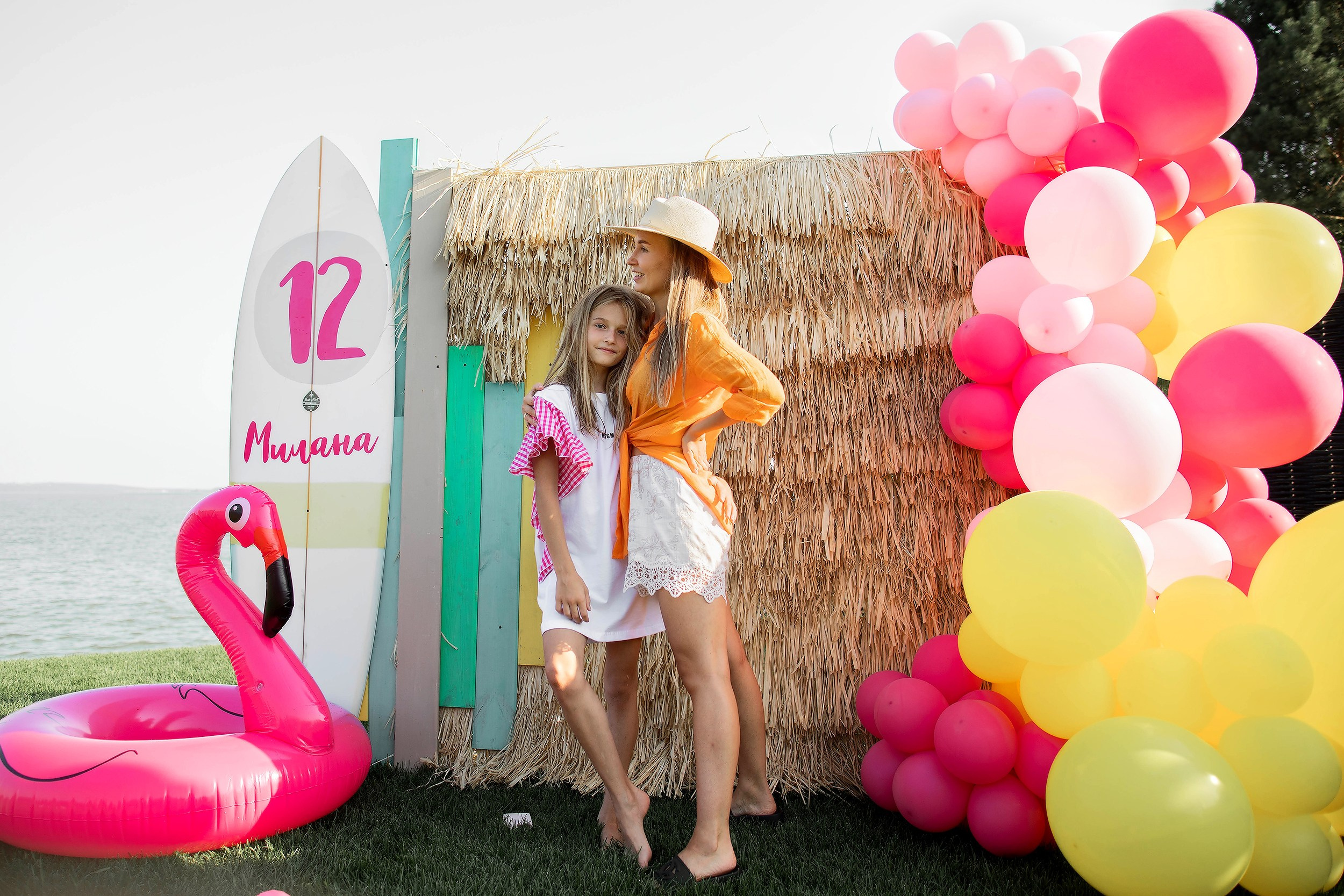 Pool party. Birthday party. 12 лет, flamingo party