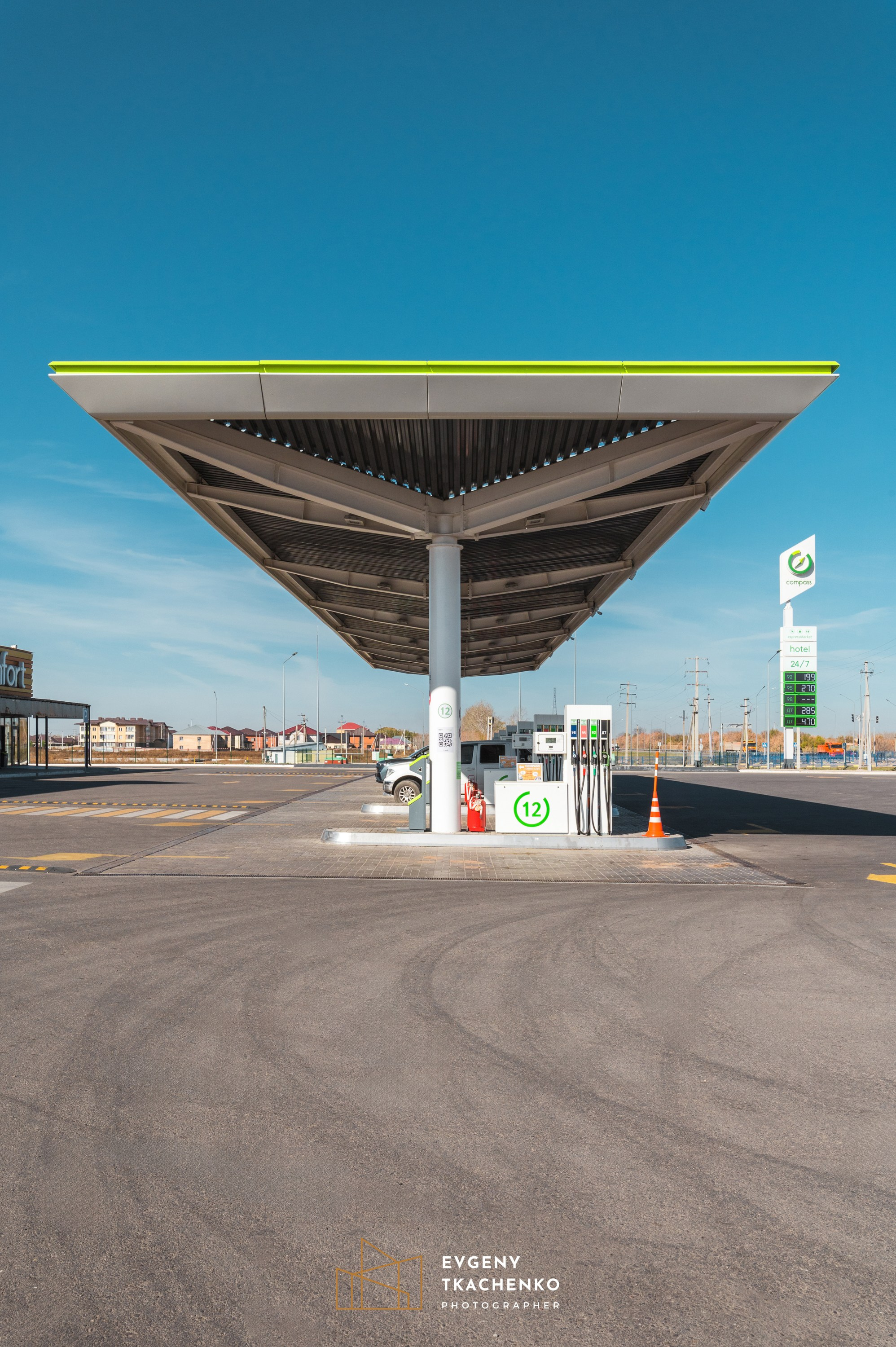 АЗС Compass. Архитектурный и интерьерный фотограф в Казахстане