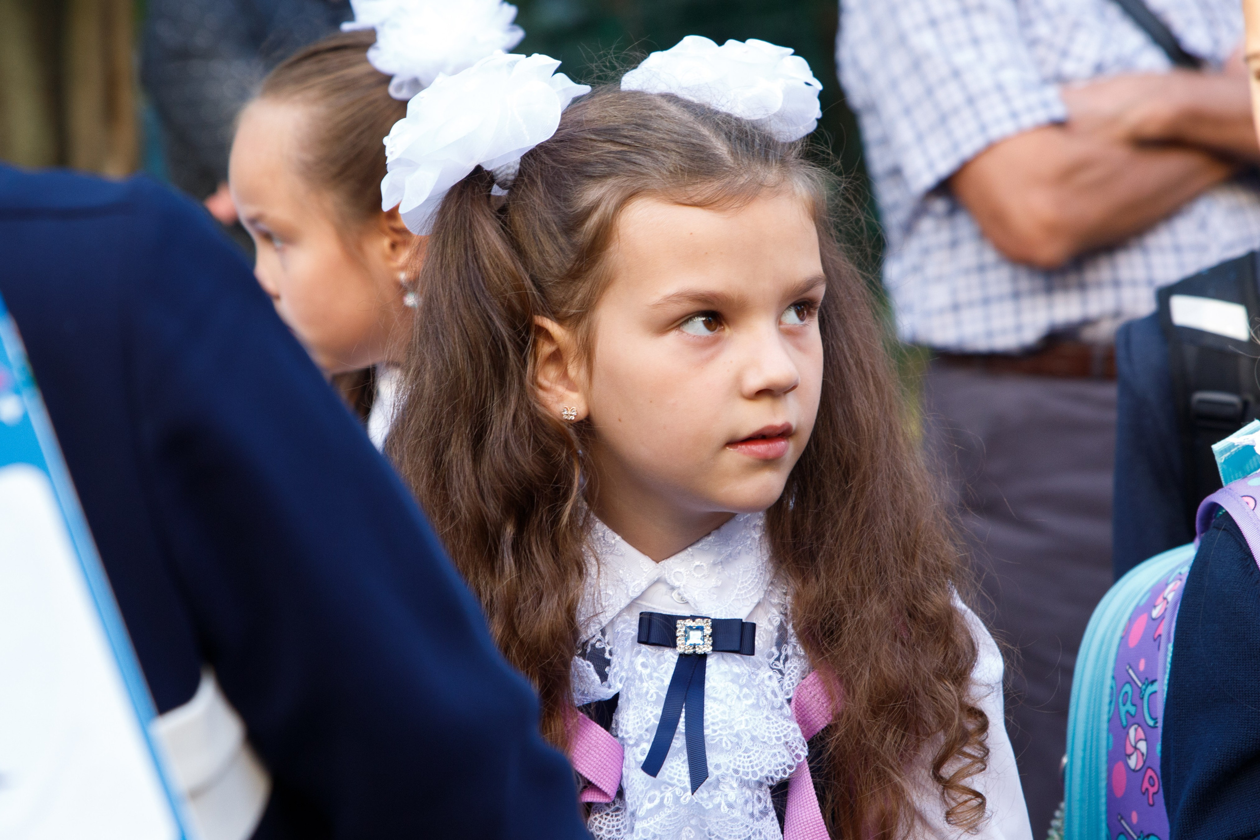 Репортажная съемка первого сентября для первоклассников. Семейный и школьный фотограф в Москве Анна Ткач
