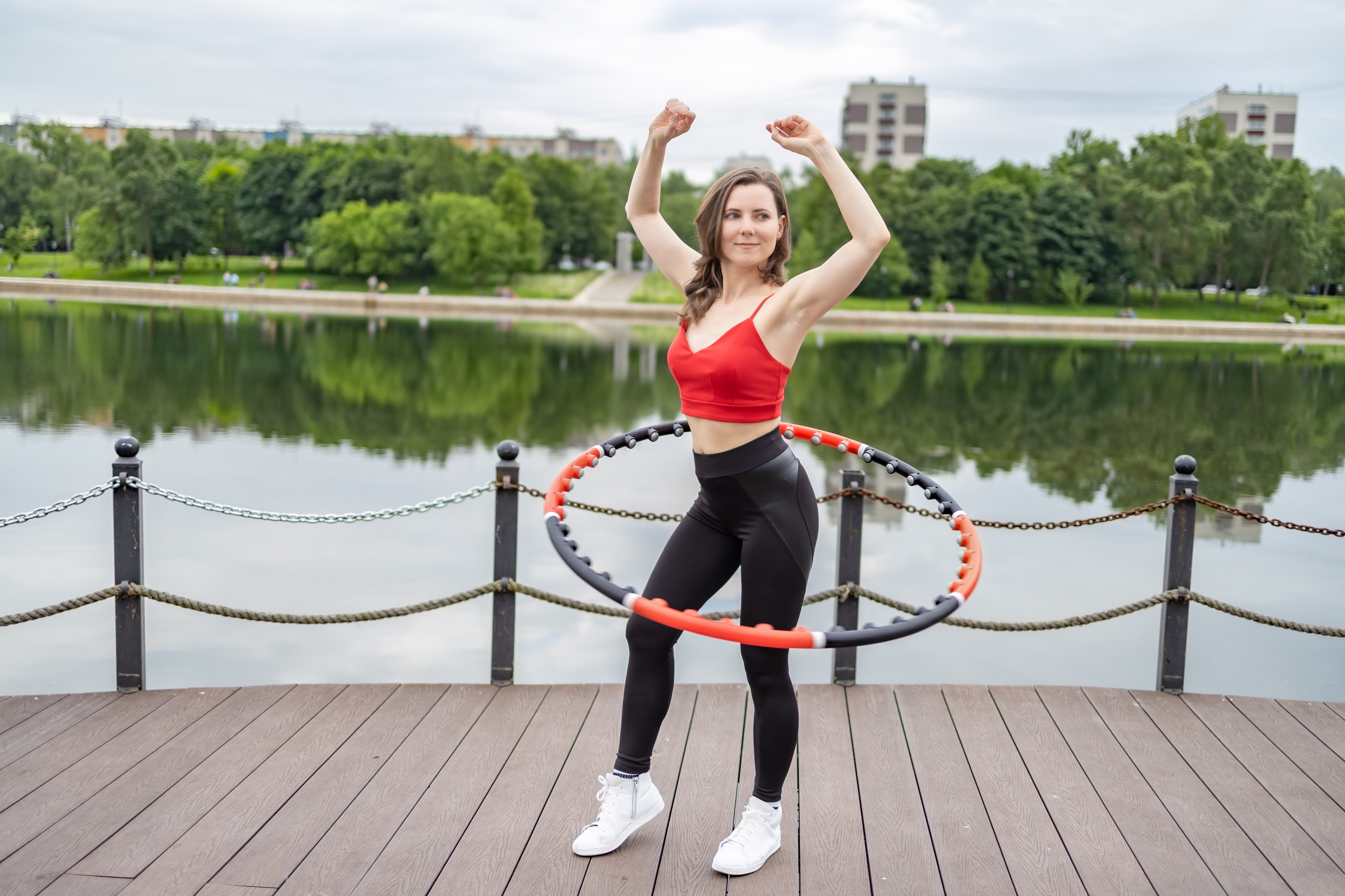 Спортивная фотосессия с хула хупом и йога, пилатес. Репортажный, семейный и студийный фотограф в Москве Демин Алексей