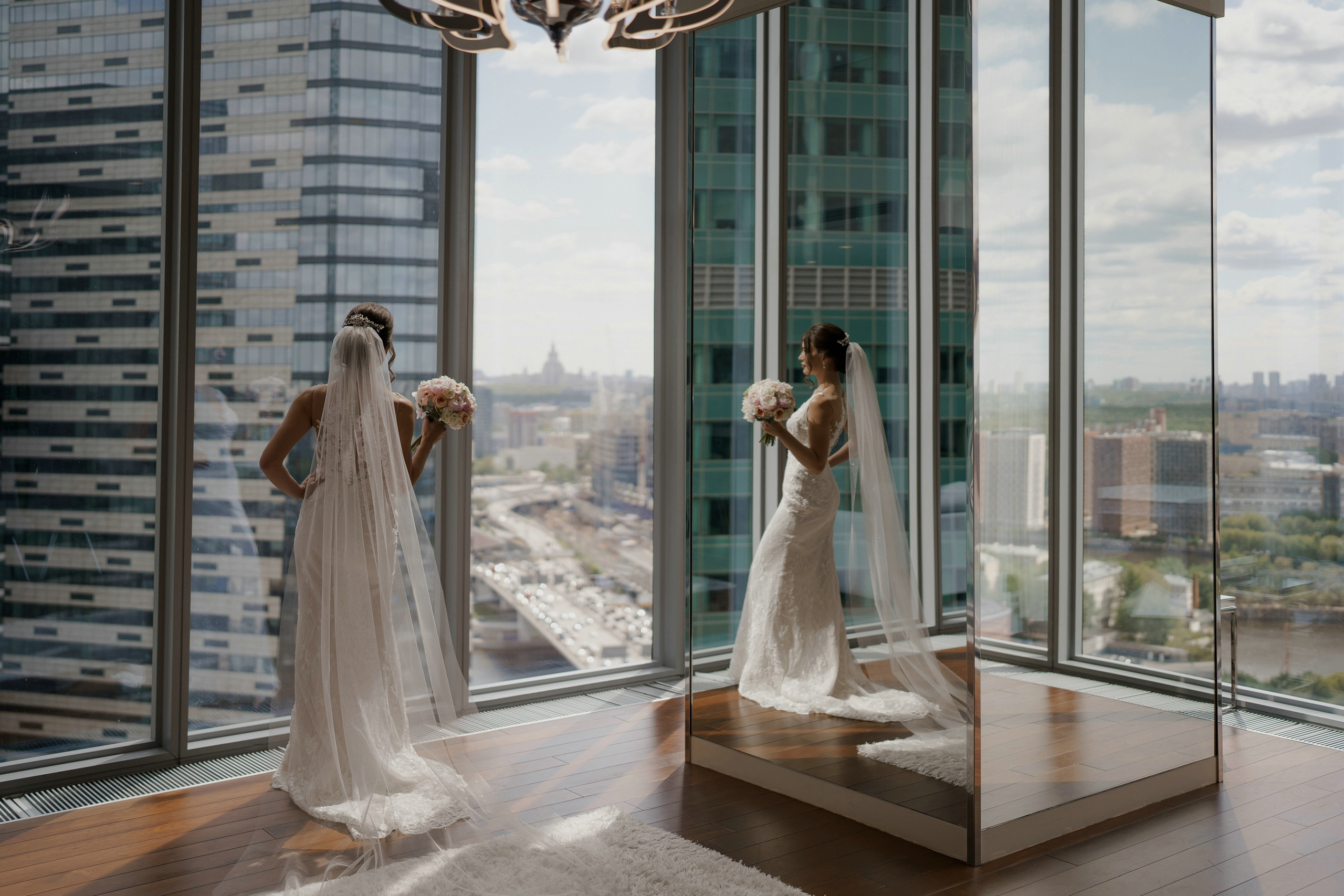 Свадебные фото в Москва Сити и роспись в ЗАГСе Барвиха. Свадебный и семейный фотограф в Москве Светлана Зоткина