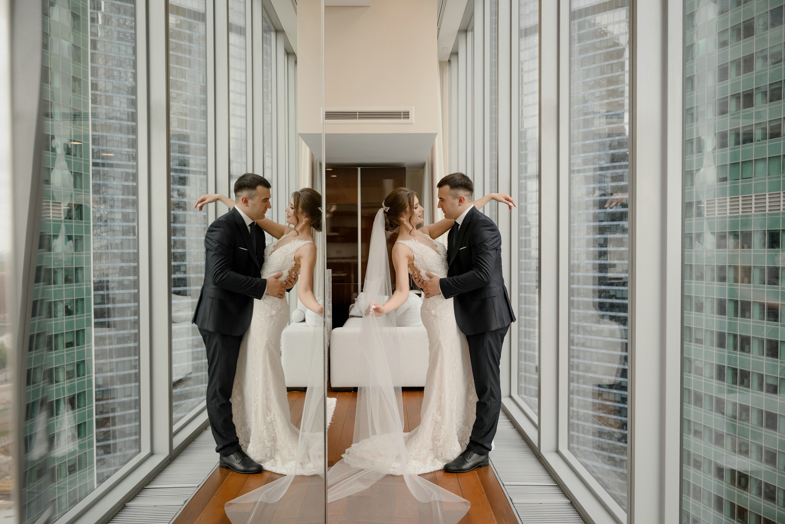 Свадебные фото в Москва Сити и роспись в ЗАГСе Барвиха. Свадебный и семейный фотограф в Москве Светлана Зоткина