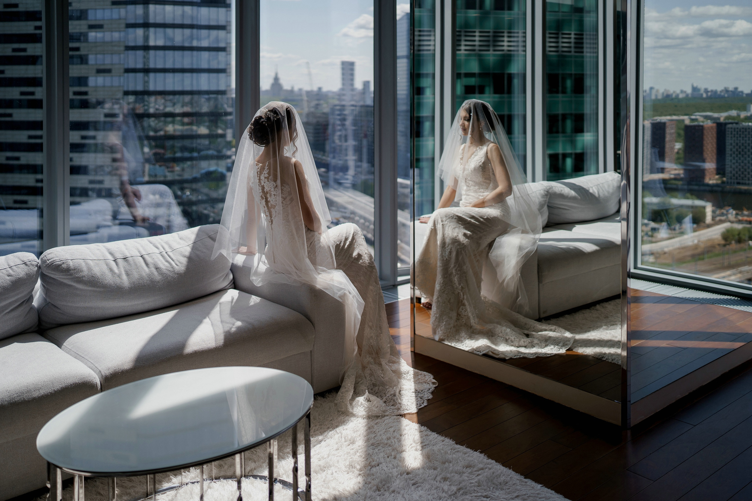 Свадебные фото в Москва Сити и роспись в ЗАГСе Барвиха. Свадебный и семейный фотограф в Москве Светлана Зоткина