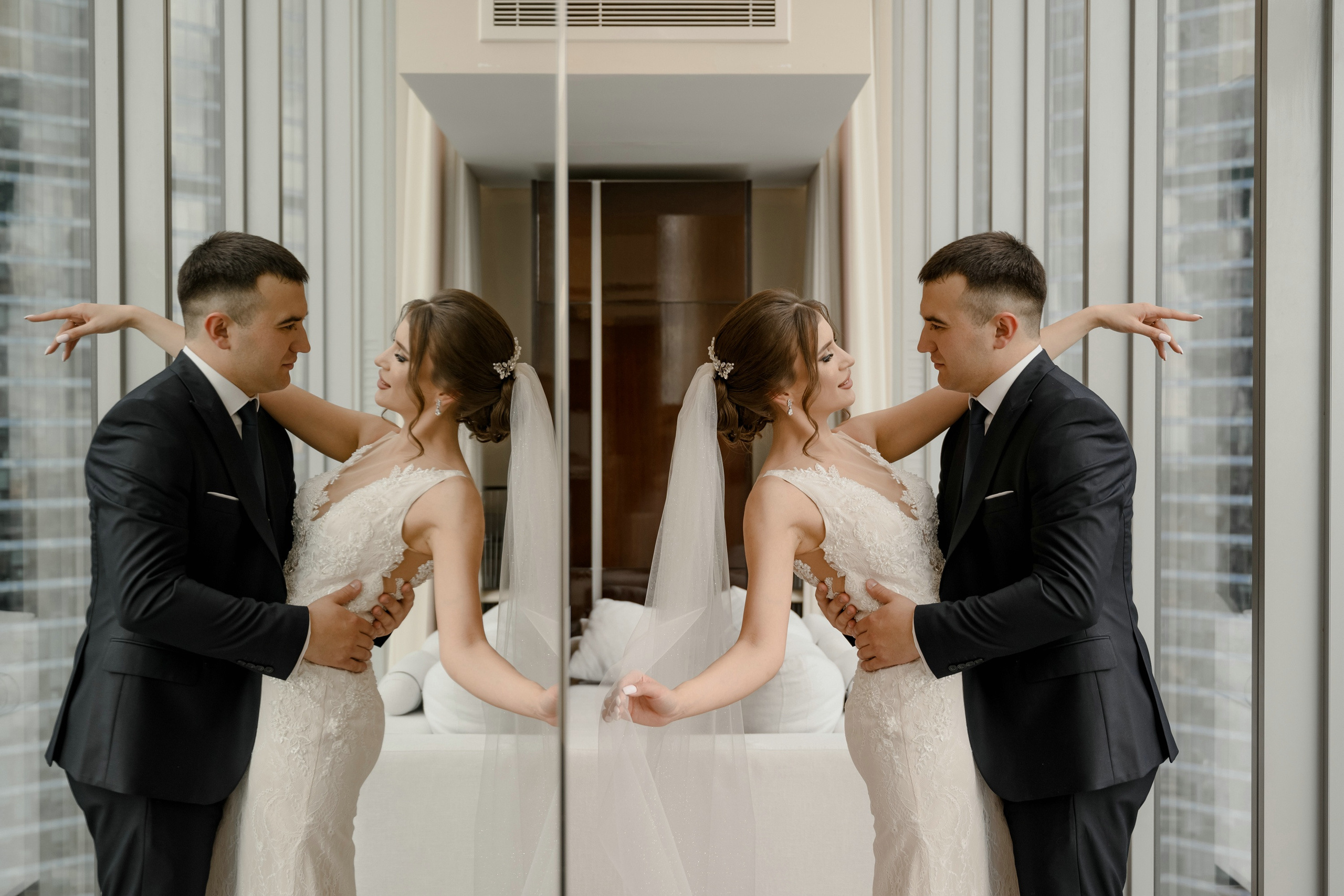 Свадебные фото в Москва Сити и роспись в ЗАГСе Барвиха. Свадебный и семейный фотограф в Москве Светлана Зоткина