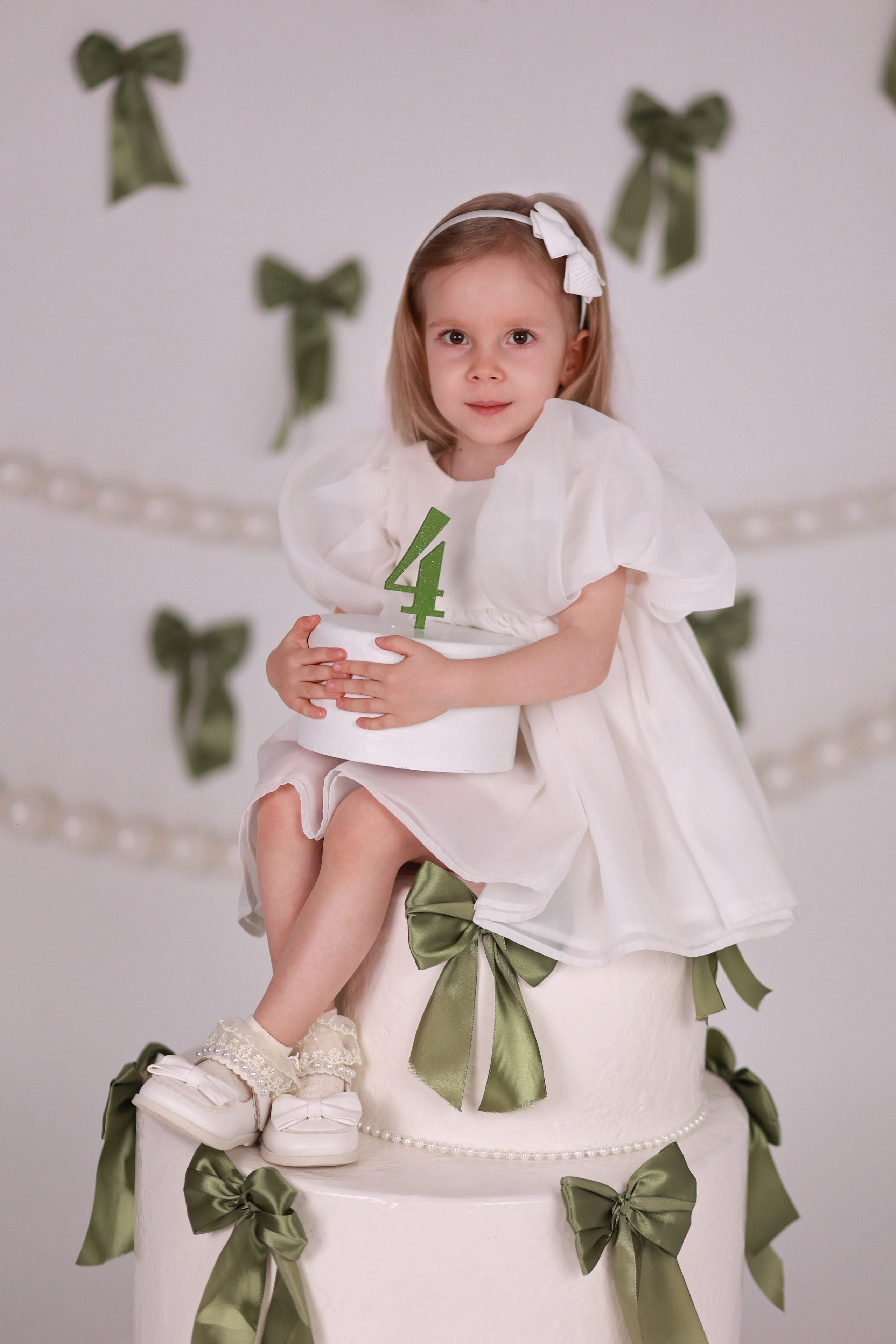 Зеленые бантики. Детский семейный фотограф Краснодар