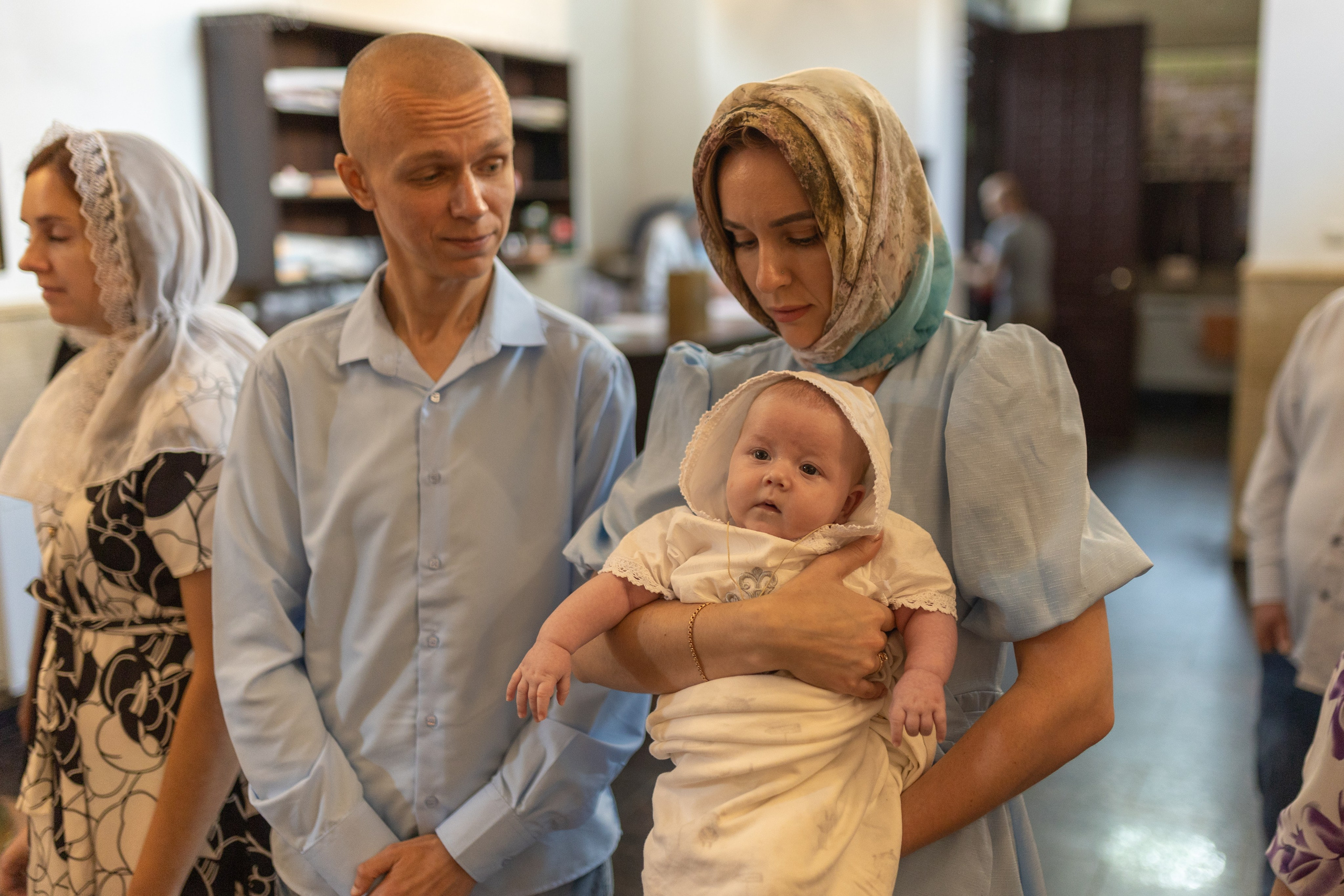 Крещение, Храм во имя Всемилостивого Спаса (на Звёздочке). Фотограф новорожденных. Детский и семейный фотограф Марьяна Юдина