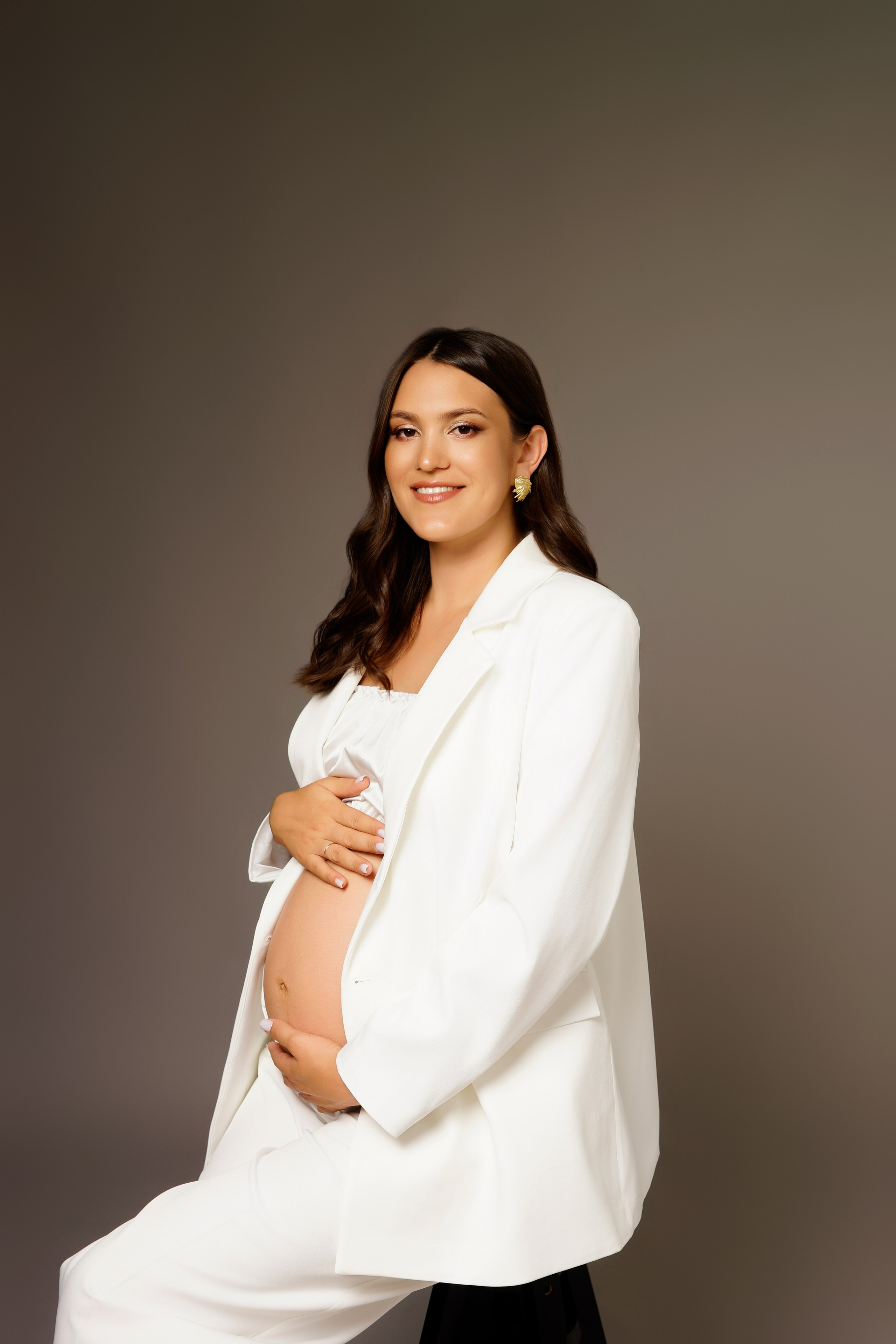 Съёмка беременности в моей фотостудии «НЕБО». Женский фотограф в Химках Алёна Ленёва