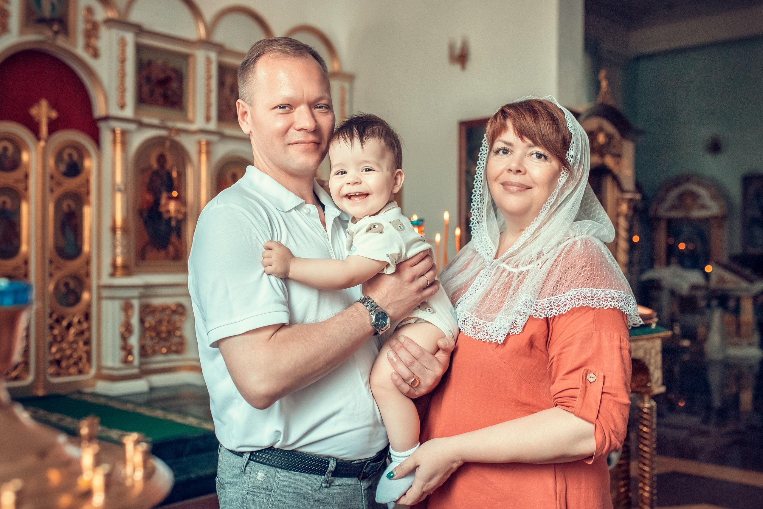 Крещение Артема в церкви Рождества Пресвятой Богородицы в Гнилицах. Екатерина Крапивина фотограф церковных Таинств в Нижний Новгороде