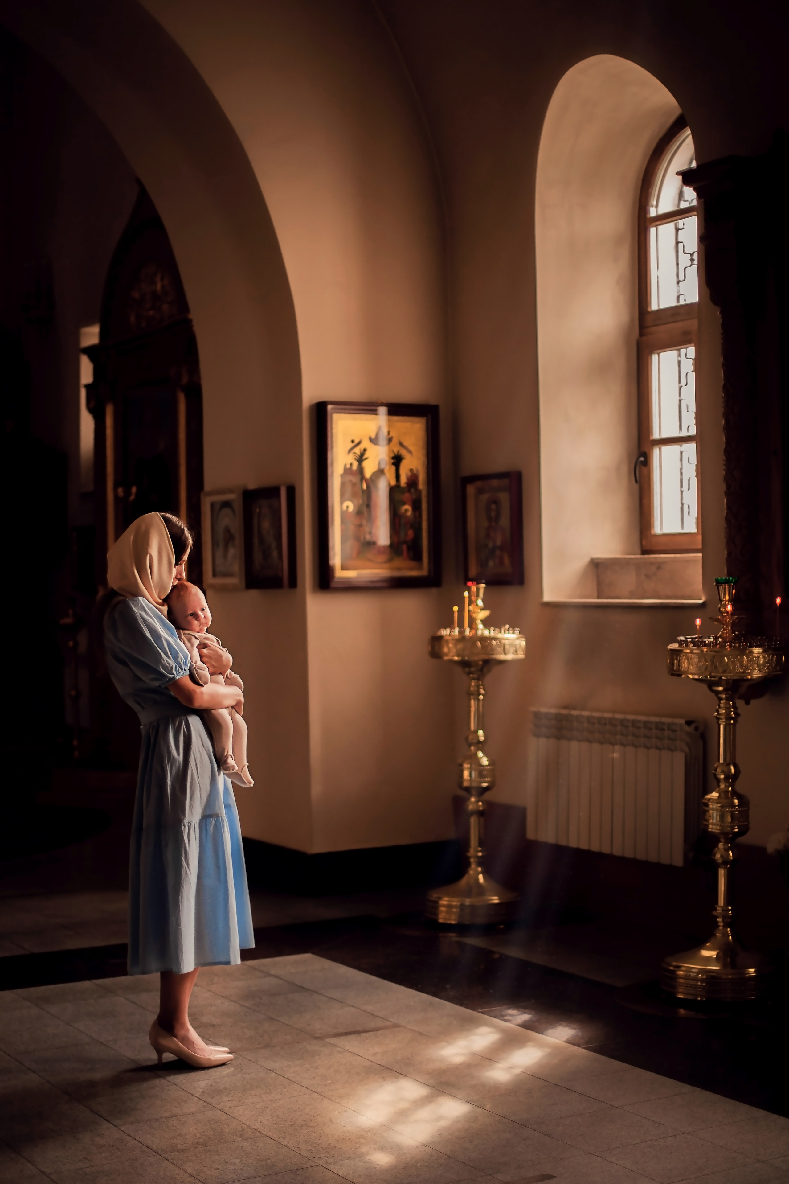 Крещение в церкви апостола Петра. Фотограф Наталья Яковлева, Санкт-Петербург. Семьи, ньюборн, крещения