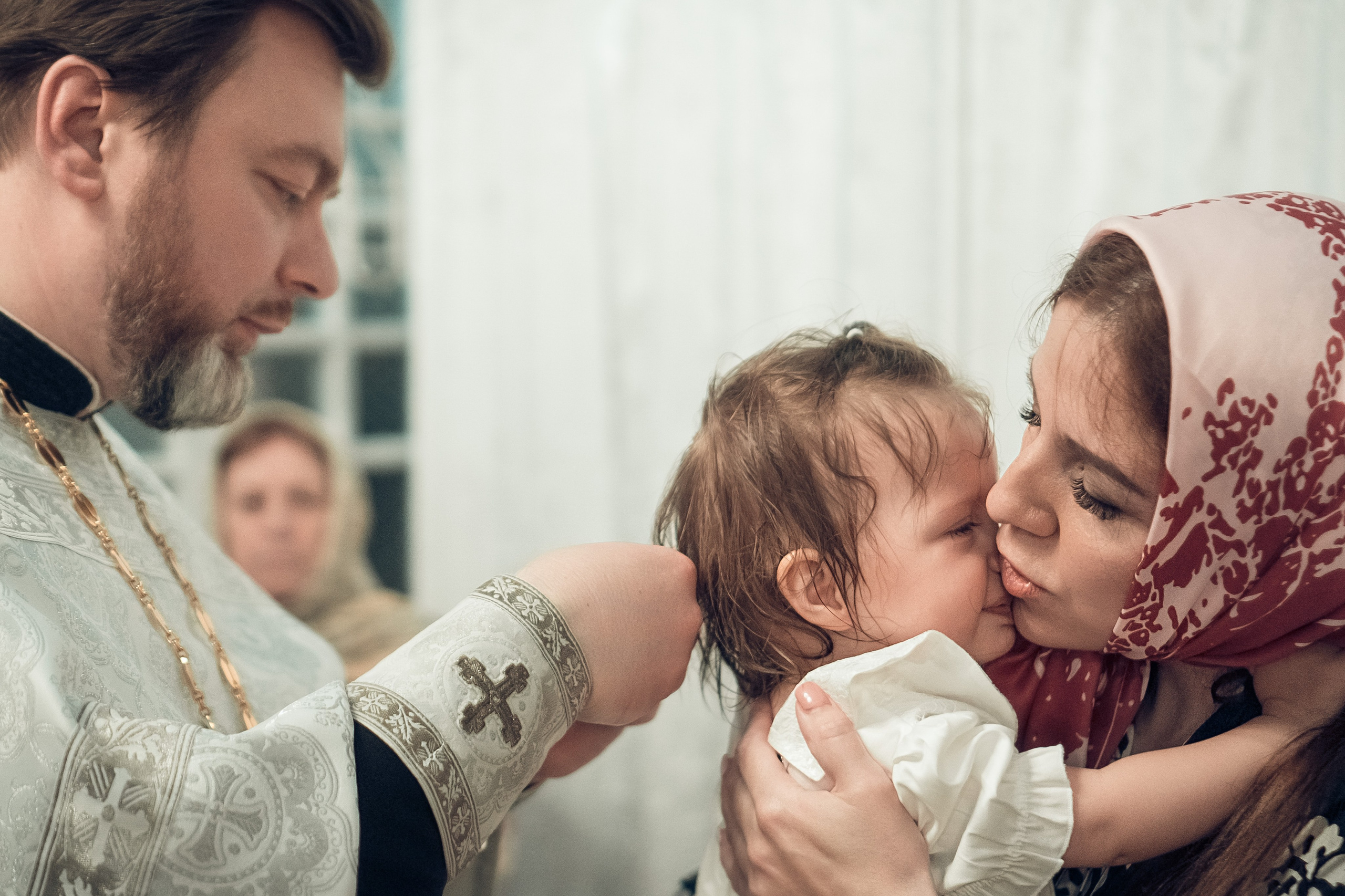 Таинство Крещения Артема, Ангелины и Адрианы