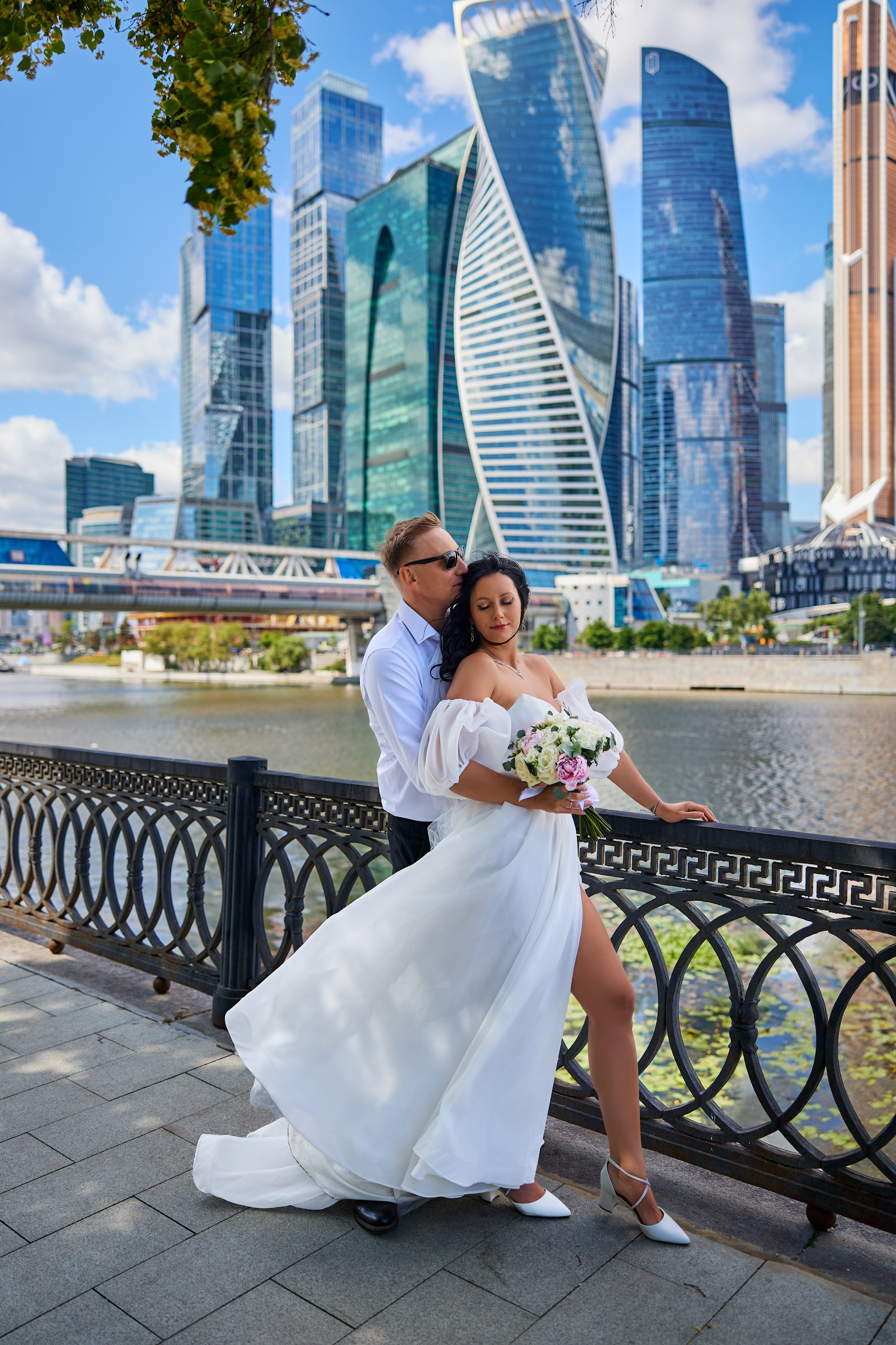 Свадебная фотосессия в Москва-Сити. Свадебный фотограф Сергей Колбинский