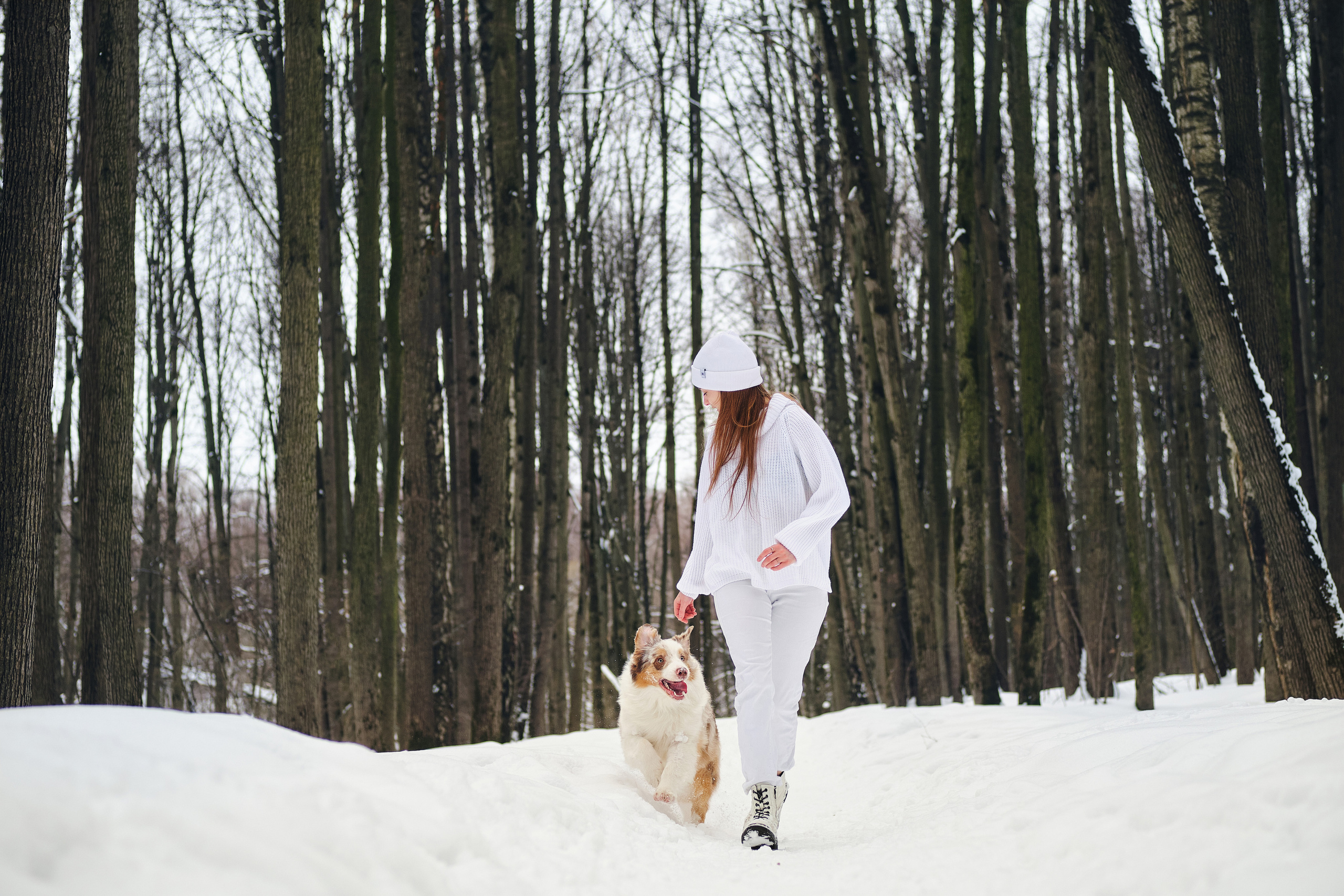Фотосессия хозяйки с собакой. Профессиональный фотограф в Москве — Максим Дьяконов
