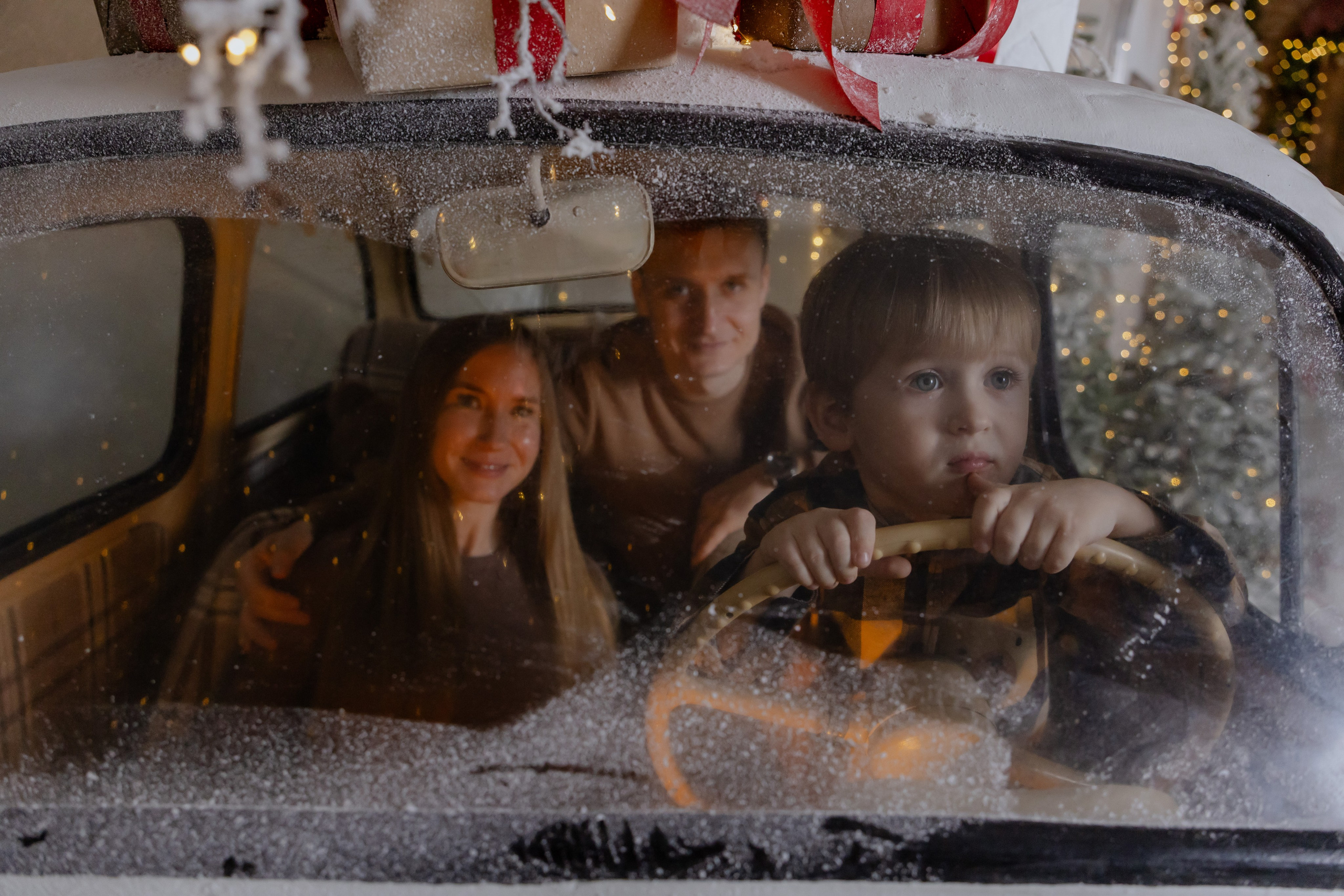 Новогодняя семейная съемка в студии. Фотограф в Новосибирске Екатерина Васильева