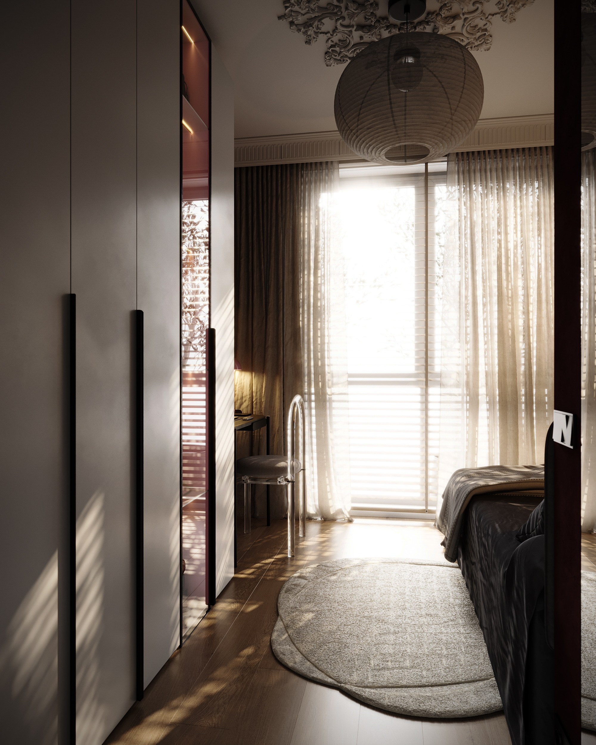 Детская для девочки. Визуализации интерьера